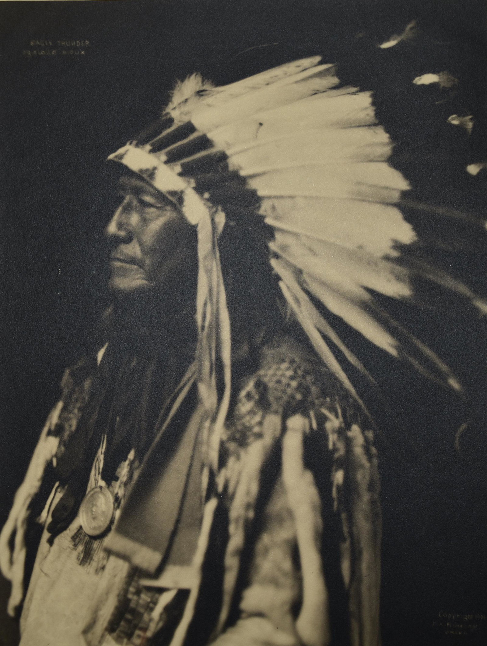 Eagle Thunder, Ogallala Sioux Photo Print, Late (1 of 2)