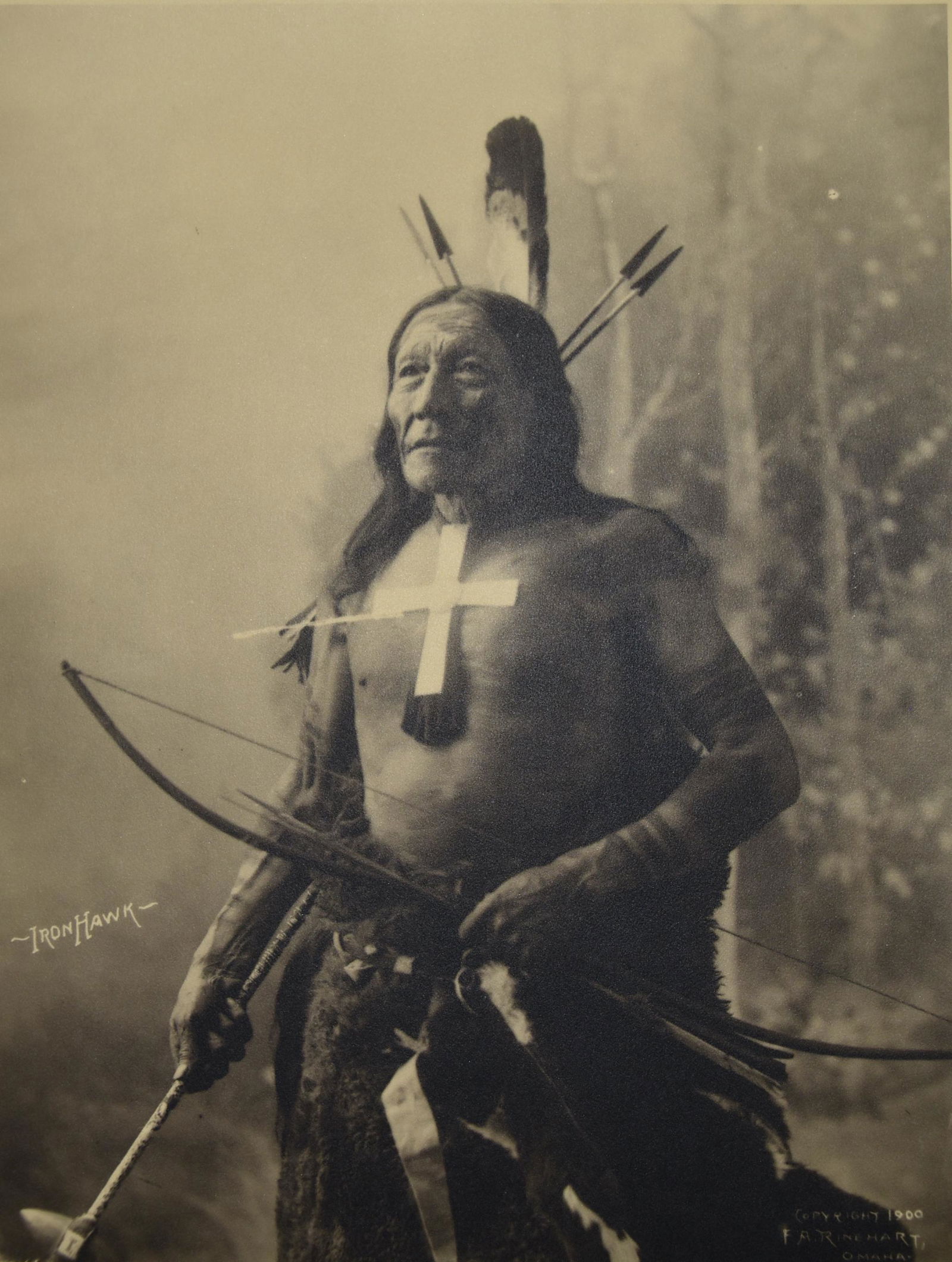 Iron Hawk, Sioux Warrior Photo Print, Late 1800s-Early (1 of 2)