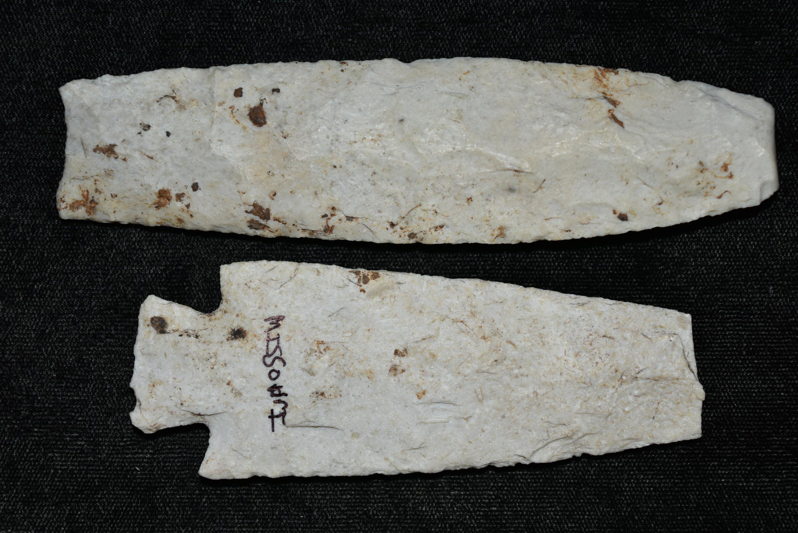 Lot of 2 Broken Points, Largest 5", Missouri: Lot of 2 Broken Points, Largest 5", Missouri