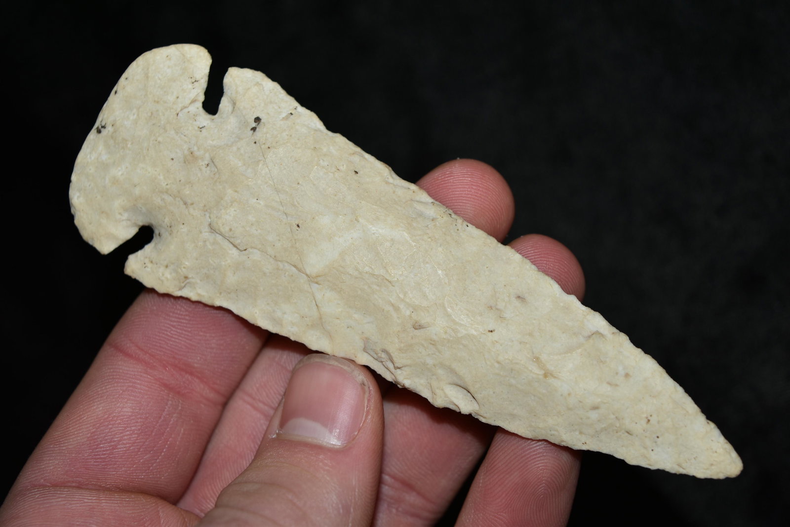 4 3/4" Dovetail Point, Adams/Pike Co, Illinois,: 4 3/4" Dovetail Point, Adams/Pike Co, Illinois, Ralls/Pike Co, Missouri, 20 Year Collection of Frank Waelder of Hannibal, Missouri
