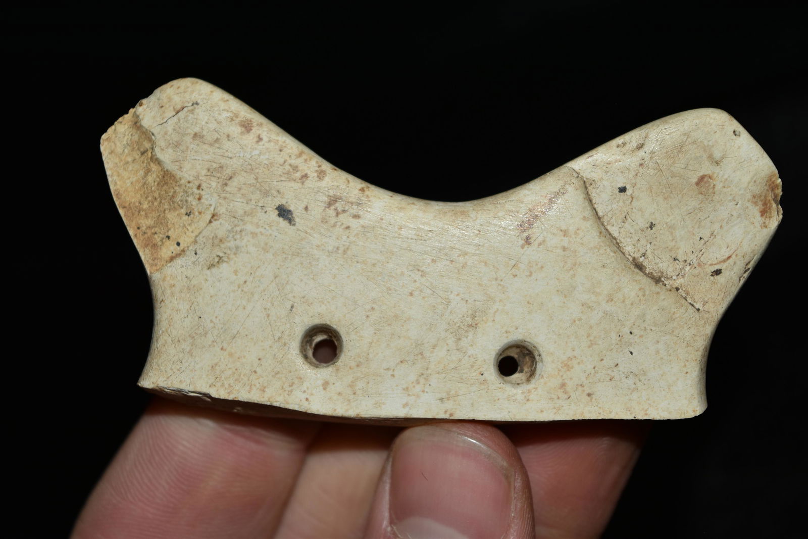 3 1/4" Limestone Gorget, Arkansas (1 of 6)