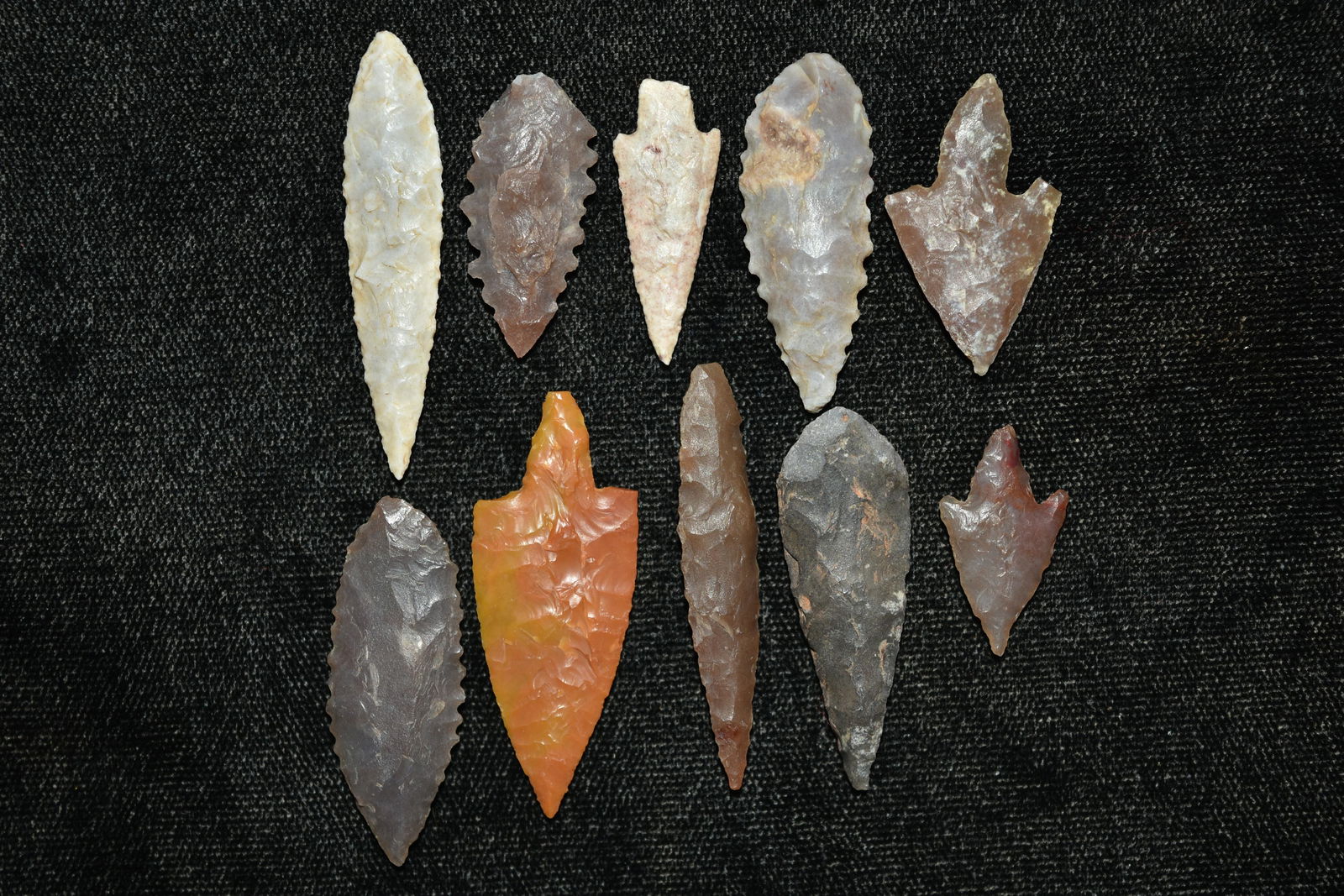 Lot of 10 Neolithic Points, Northern Africa (1 of 4)