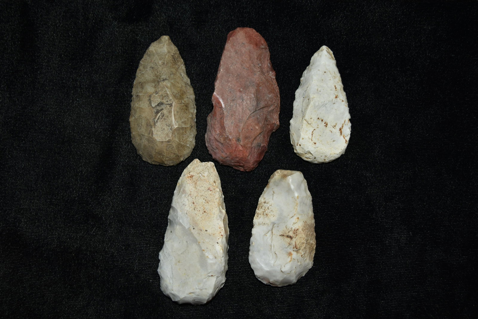 Lot of 5 Thumb Scrapers, Central Missouri: Lot of 5 Thumb Scrapers, Central Missouri
