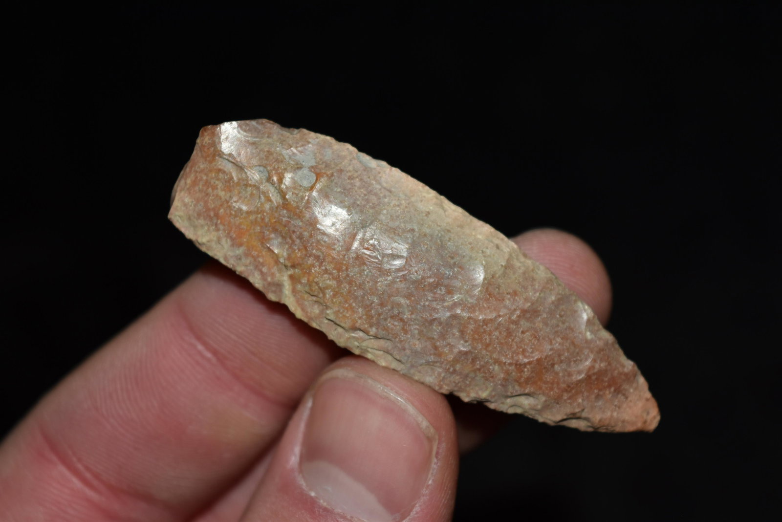 3 3/8" Agate Basin Point, Clark Co, Missouri FB Rodney: 3 3/8" Agate Basin Point, Clark Co, Missouri FB Rodney Harvey