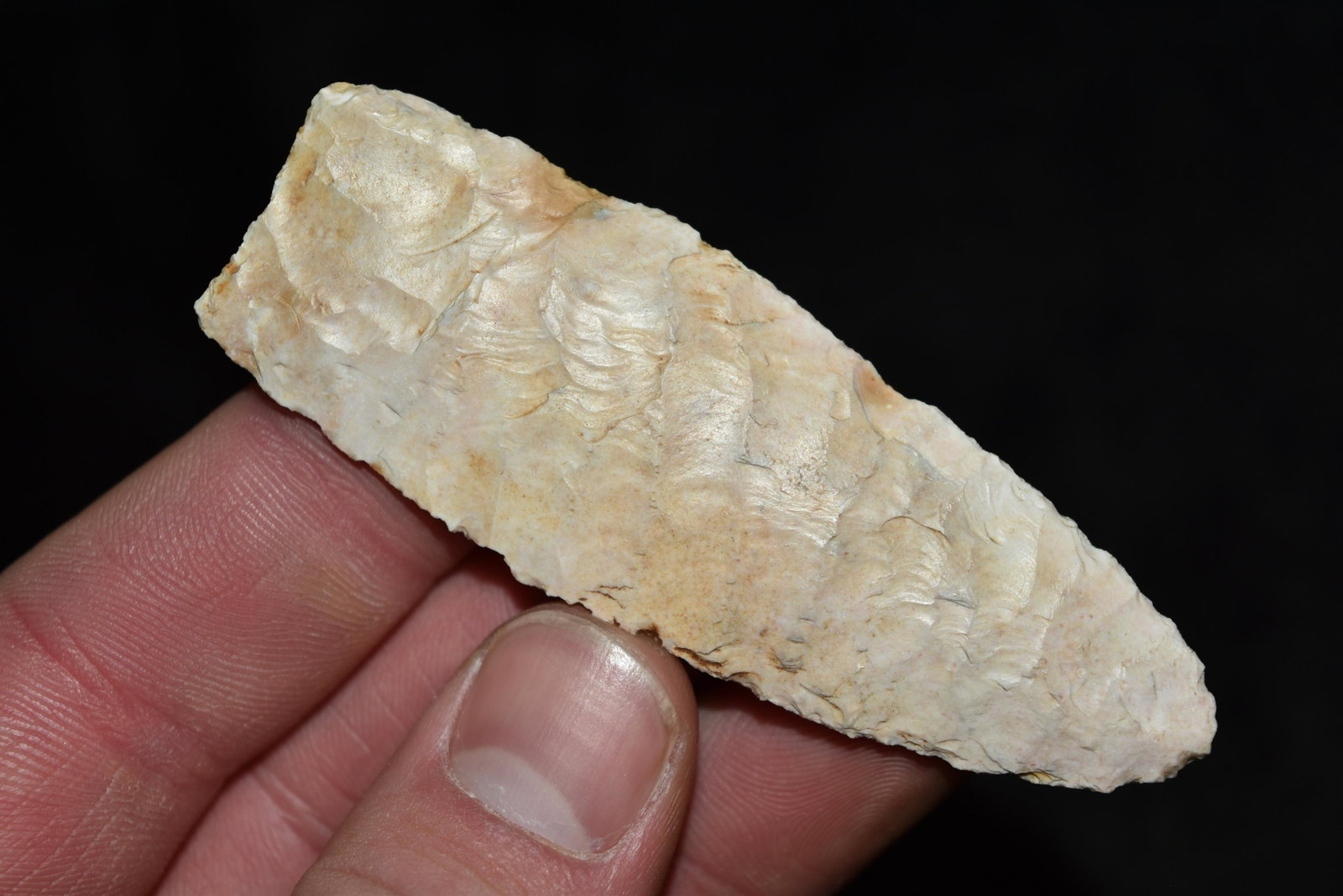 3 1/8" Agate Basin Point, Clark Co, Missouri FB Rodney: 3 1/8" Agate Basin Point, Clark Co, Missouri FB Rodney Harvey