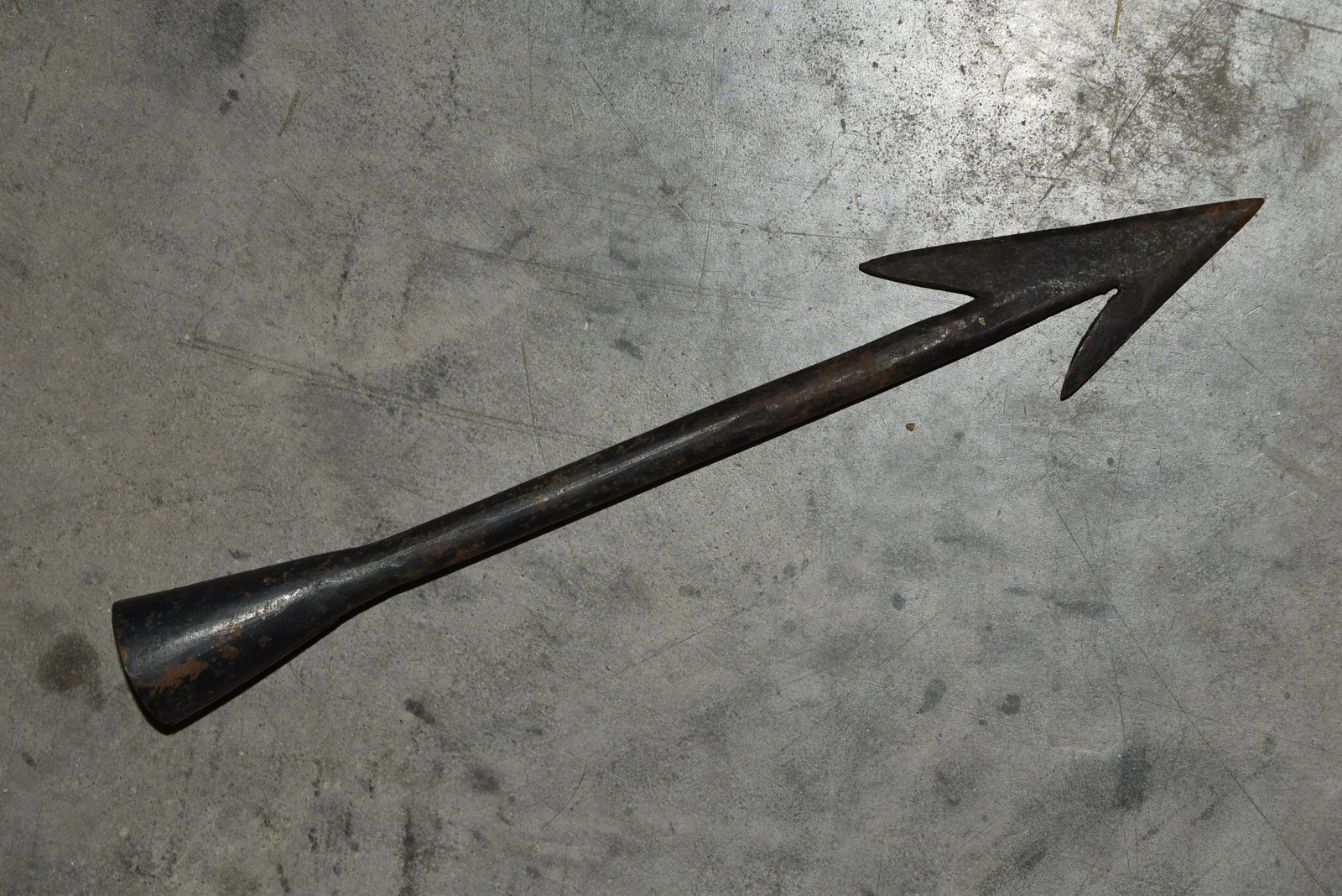 8 7/8" Antique Metal Spear Tip, Possibly African: 8 7/8" Antique Metal Spear Tip, Possibly African