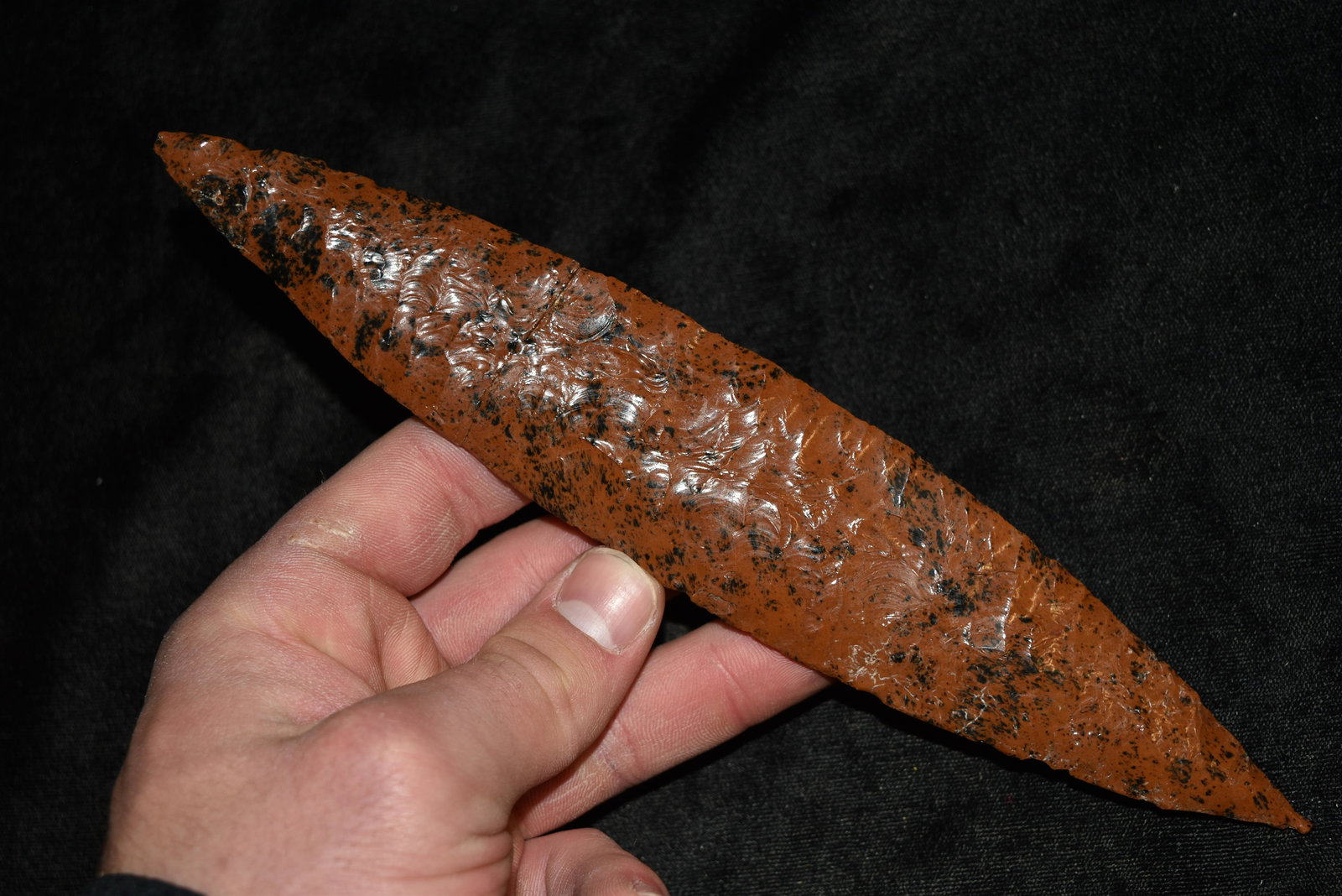 9" Obsidian Blade, Colima, Mexico, Glued, Arrowhead,: 9" Obsidian Blade, Colima, Mexico, Glued, Arrowhead, Native American, Artifact