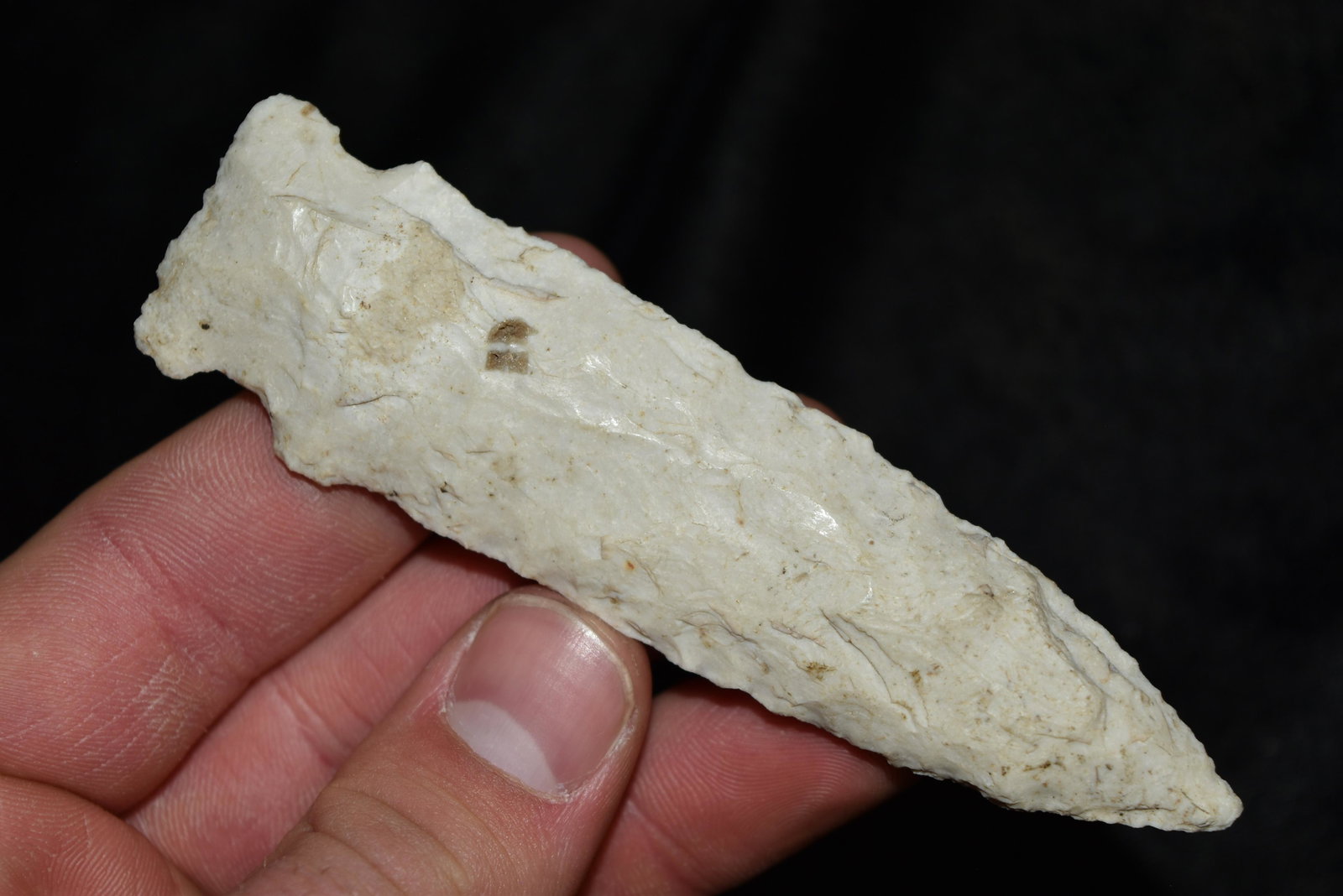 4 3/16" Hemphill Point, FB Ben McGee, Near O'Fallon in: 4 3/16" Hemphill Point, FB Ben McGee, Near O'Fallon in St Charles Co, Missouri, Arrowhead, Native American, Artifact