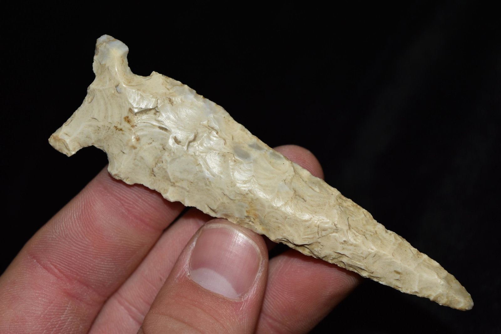 4 1/16" Spectacular Graham Cave Point, FB Ken Ferry,: 4 1/16" Spectacular Graham Cave Point, FB Ken Ferry, Greene Co, Illinois, Arrowhead, Native American, Artifact