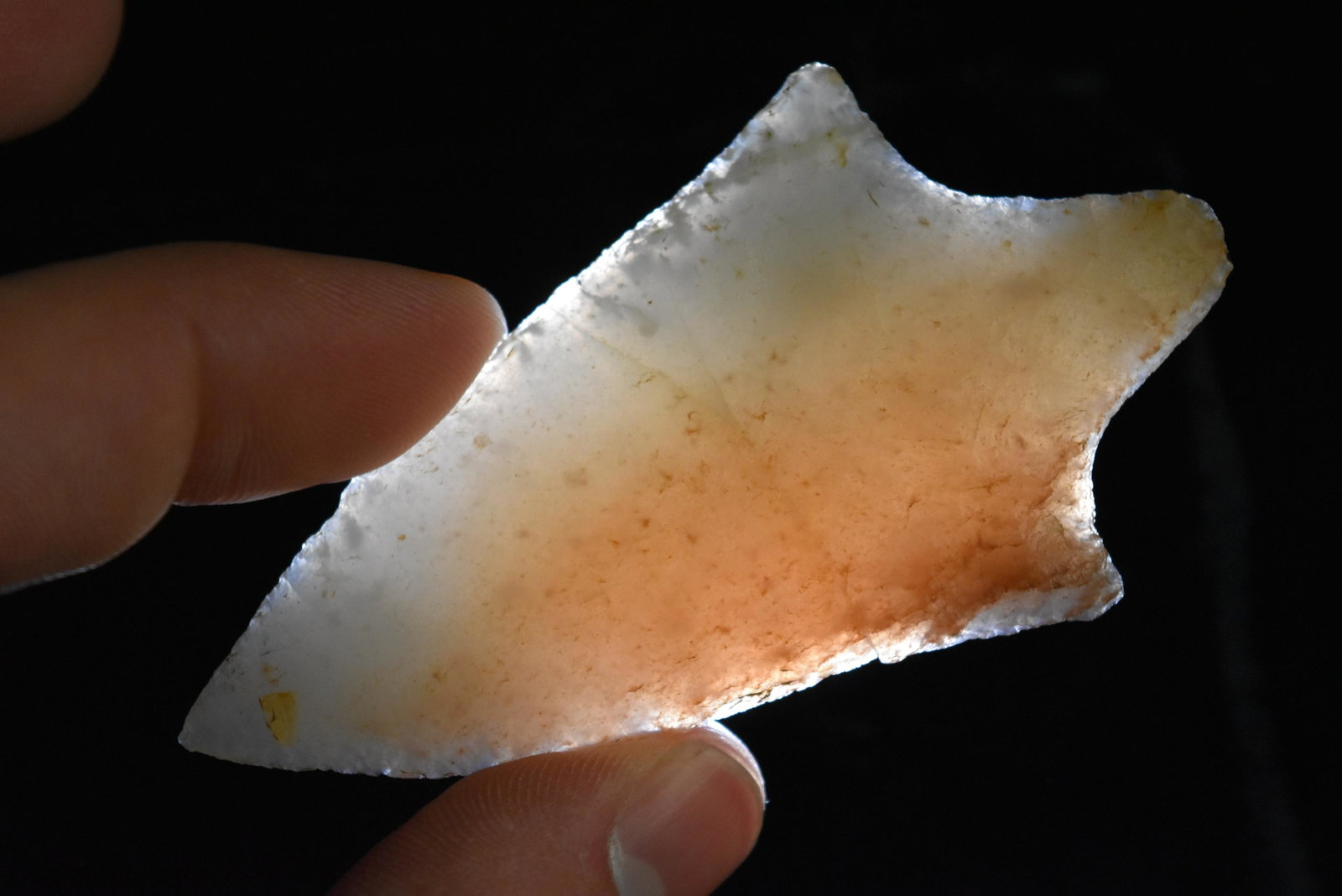 3 3/8" Novaculite Gary Point, Broken, Arkansas: 3 3/8" Novaculite Gary Point, Broken, Arkansas