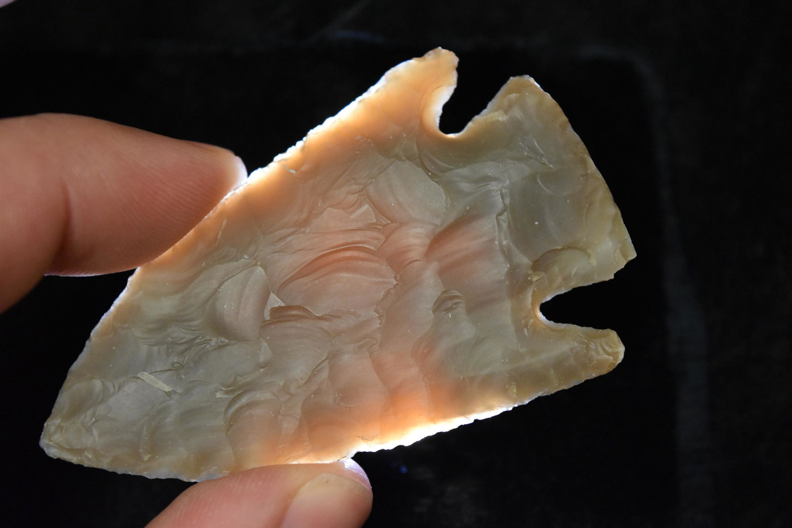 3 1/2" Base Tang Point, FB David Shand near Wimberly, (1 of 9)