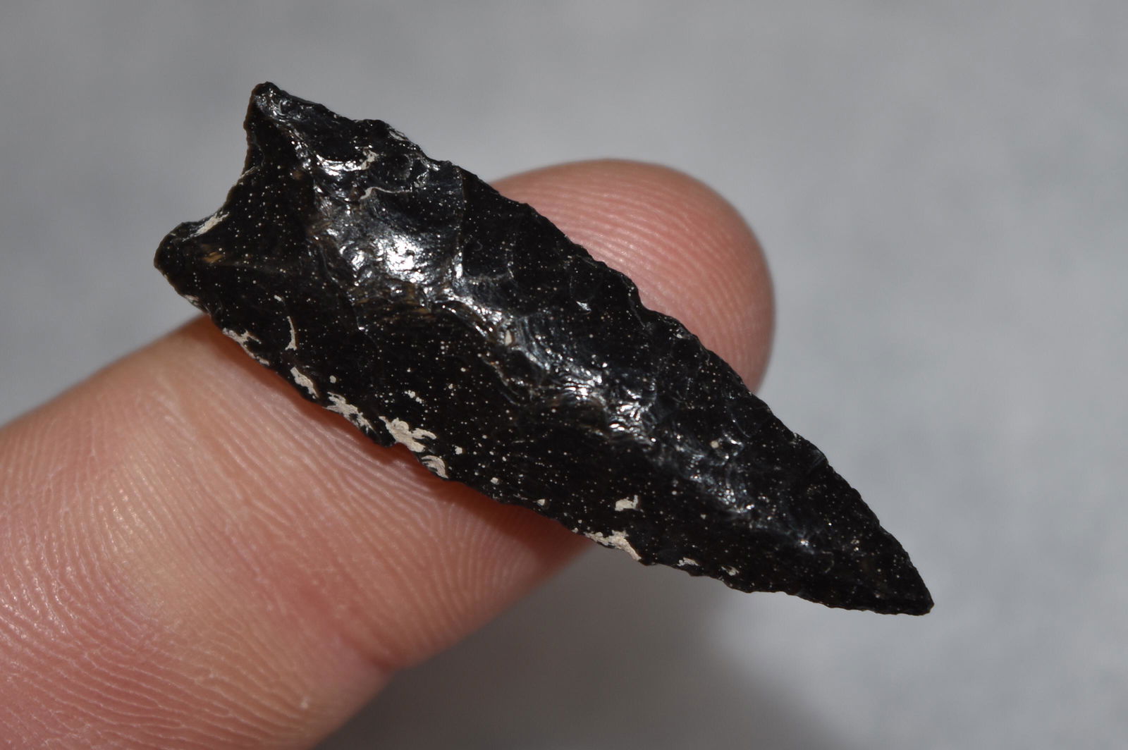 1 1/2" Obsidian Plainview Point, Lake Co, Oregon, Gem (1 of 4)