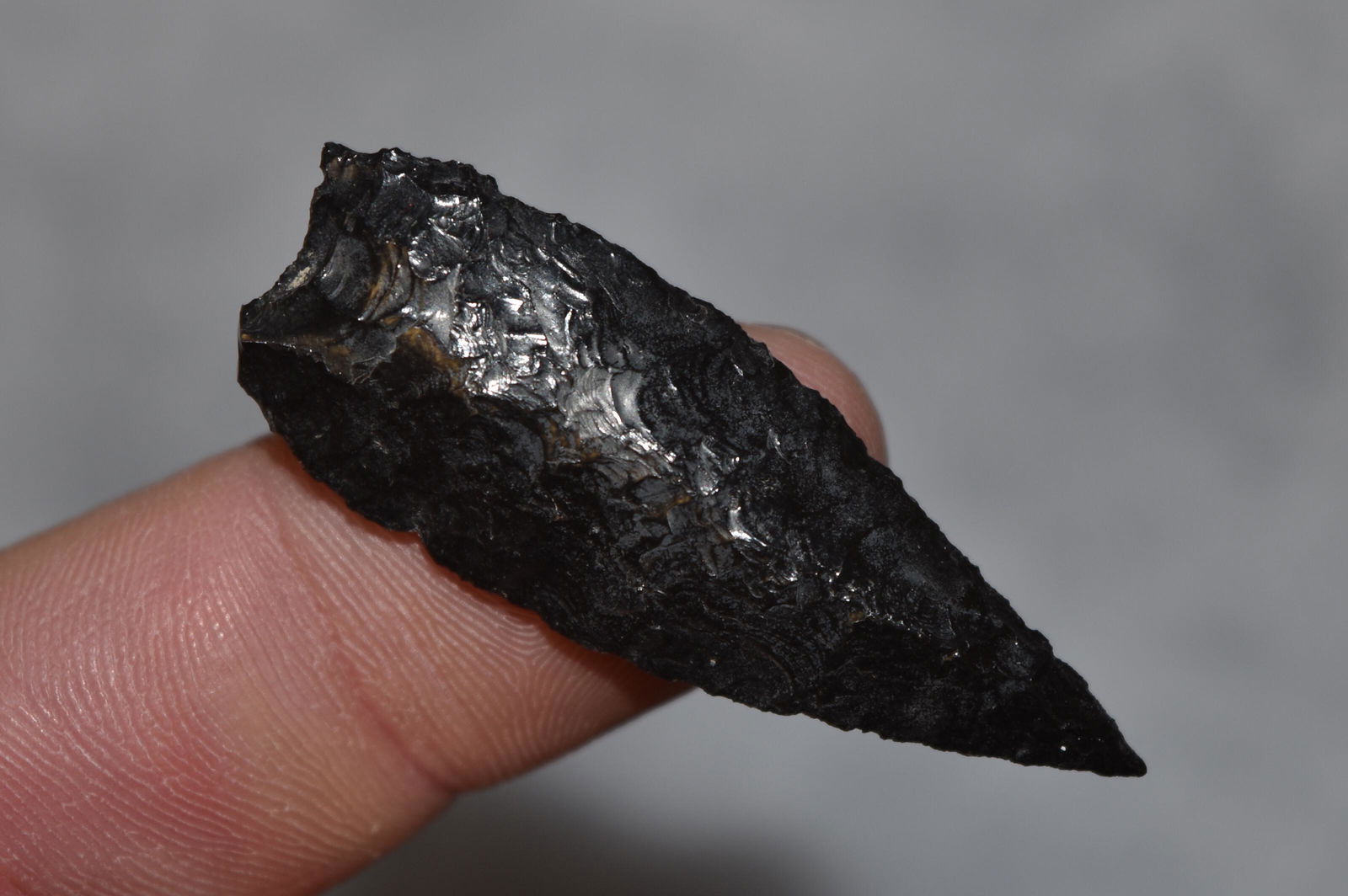 1 7/8" Obsidian Plainview Point, Lake Co, Oregon, Gem (1 of 4)