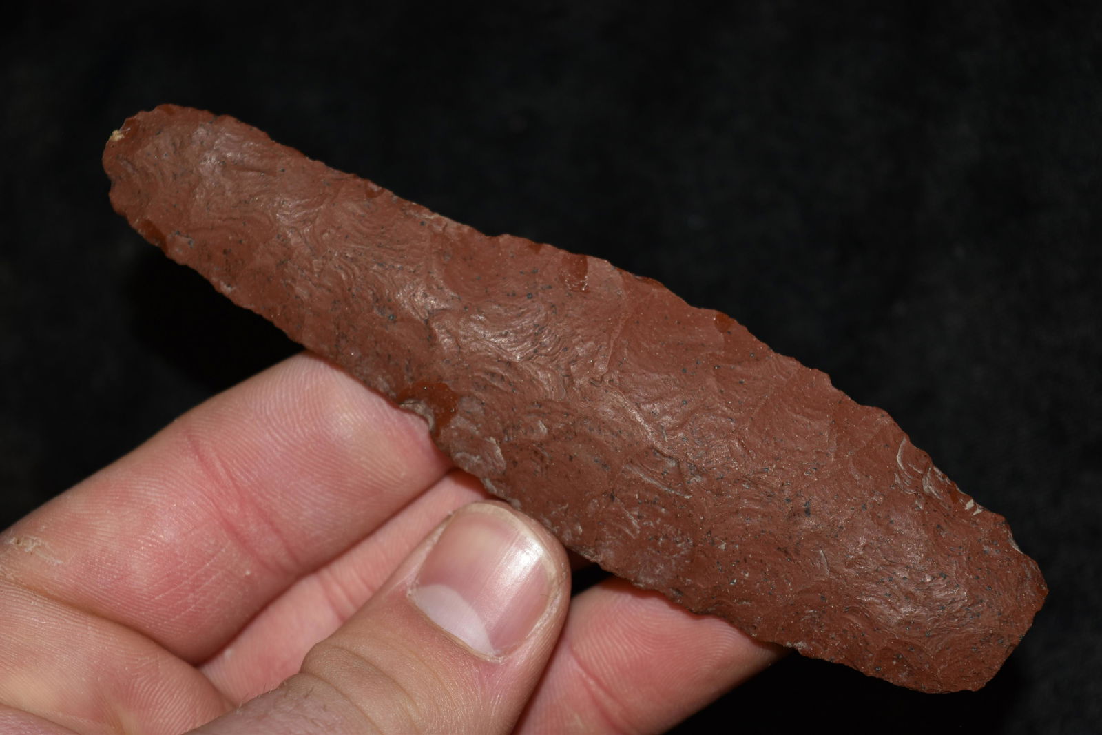 4 3/4" Obsidian Cougar Mountain Blade, Lake Co, OR (1 of 6)