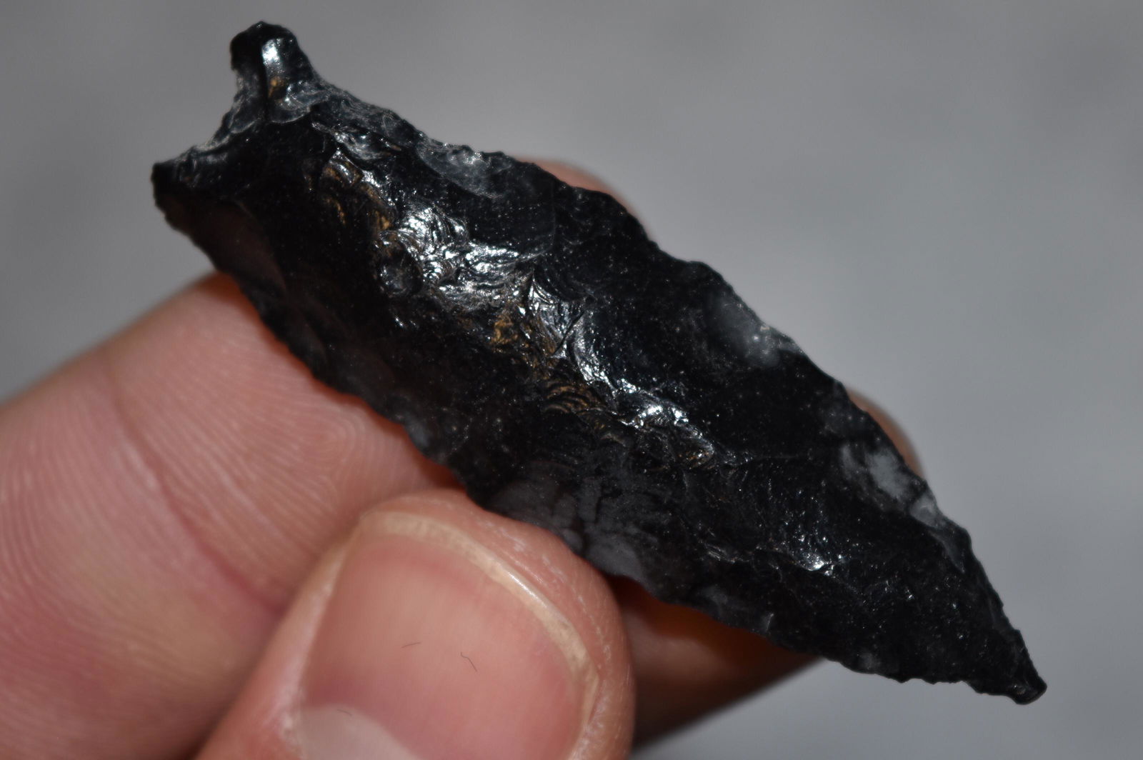 2" Obsidian Pinto Basin Point, Lake Co, Oregon, Gem (1 of 4)