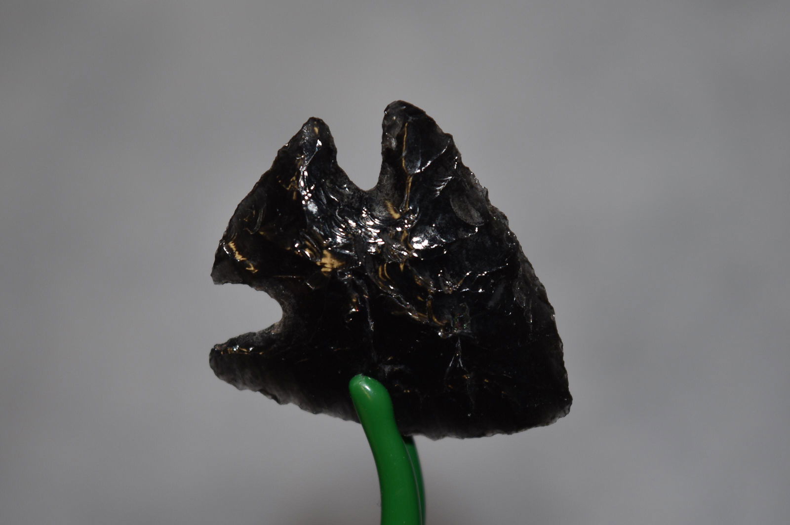 1 1/8" Obsidian Elko Corner Notch Point, Lake Co, (1 of 4)