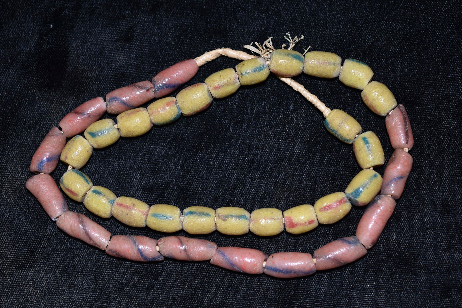Strand of 1800s African Sandcast Trade Beads, Gem Grade (1 of 4)