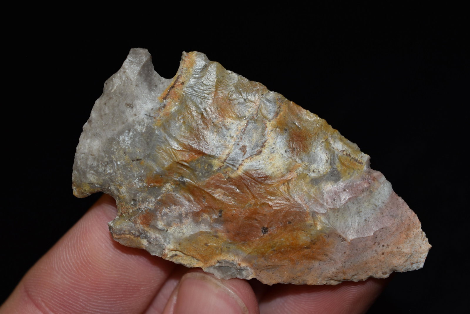 3 3/4" Gibson Point, Jersey Co, Illinois: 3 3/4" Gibson Point, Jersey Co, Illinois, Arrowhead, Native American Artifact