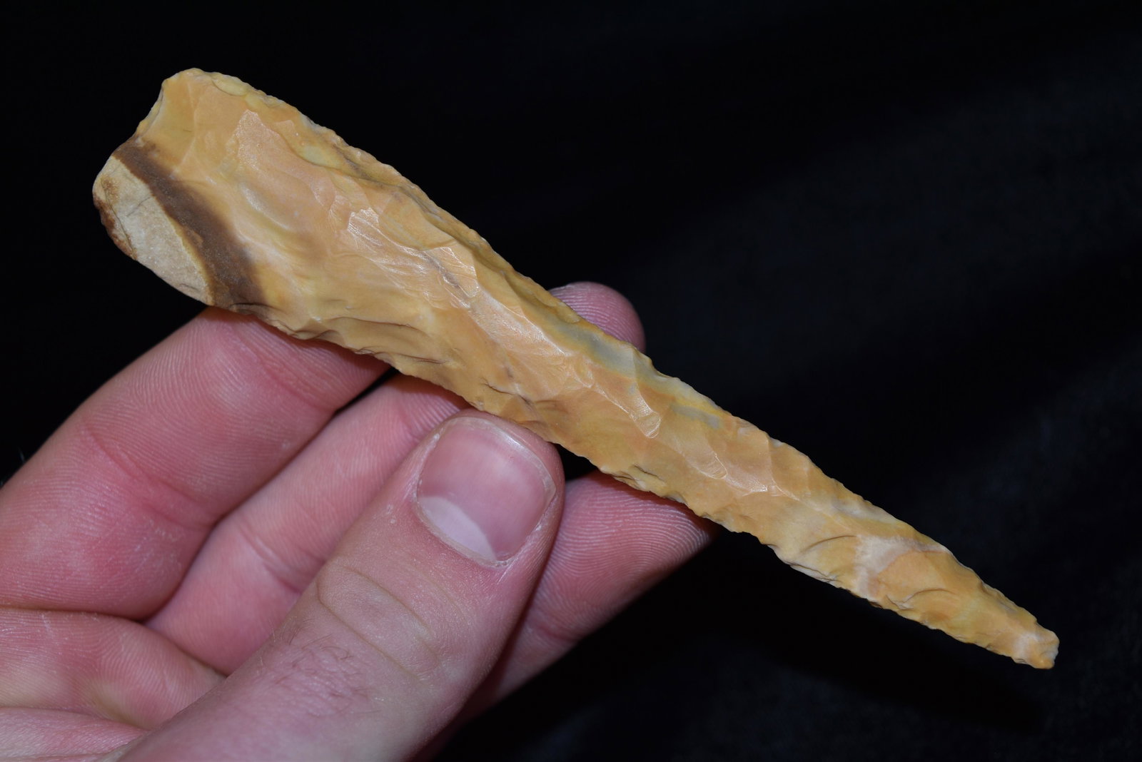 5 1/8" Creek Stained Drill, Central Missouri: 5 1/8" Creek Stained Drill, Central Missouri, Arrowhead, Native American Artifact