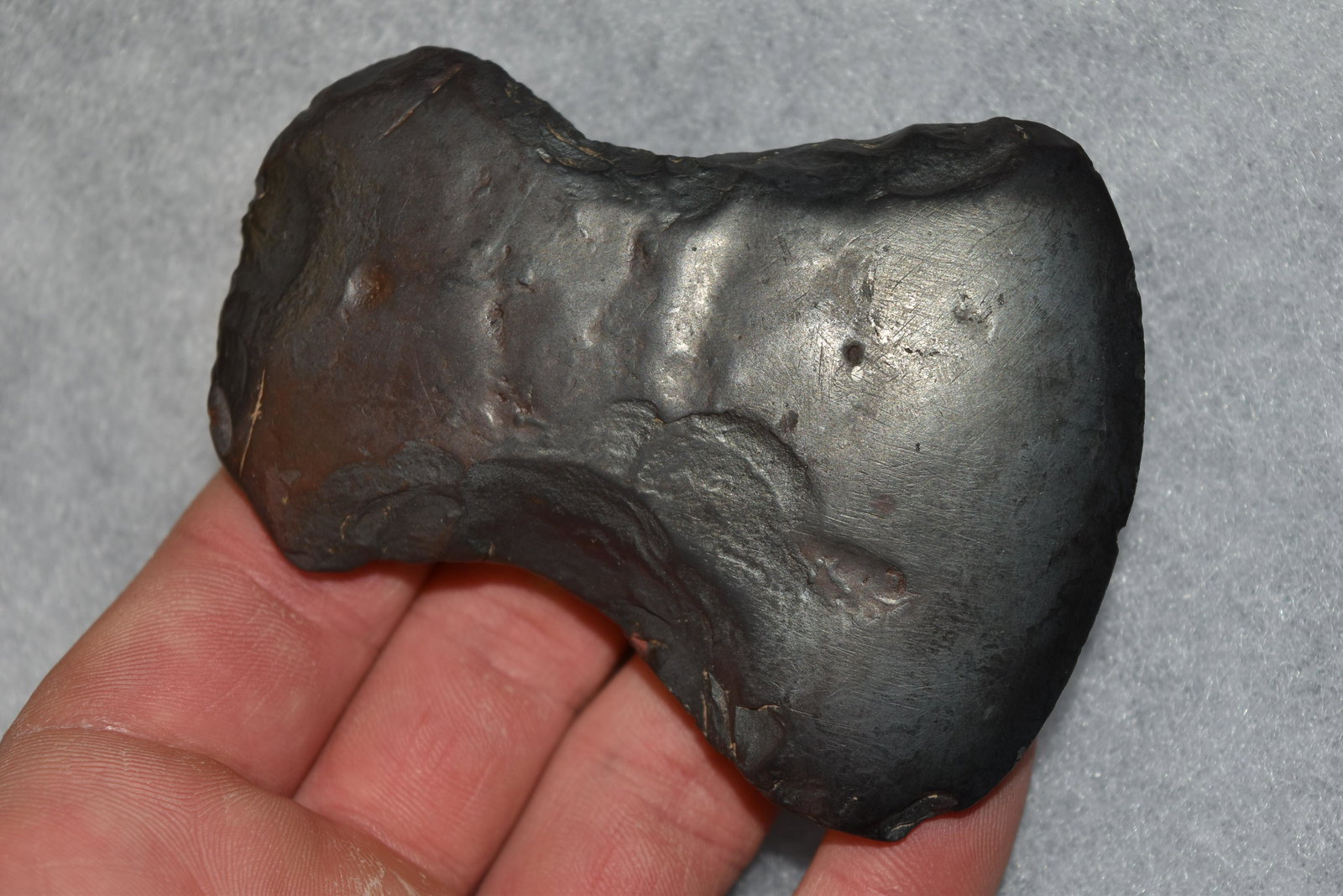 3 3/4" Hematite Axe, Central Missouri: 3 3/4" Hematite Axe, Central Missouri, Arrowhead, Native American Artifact