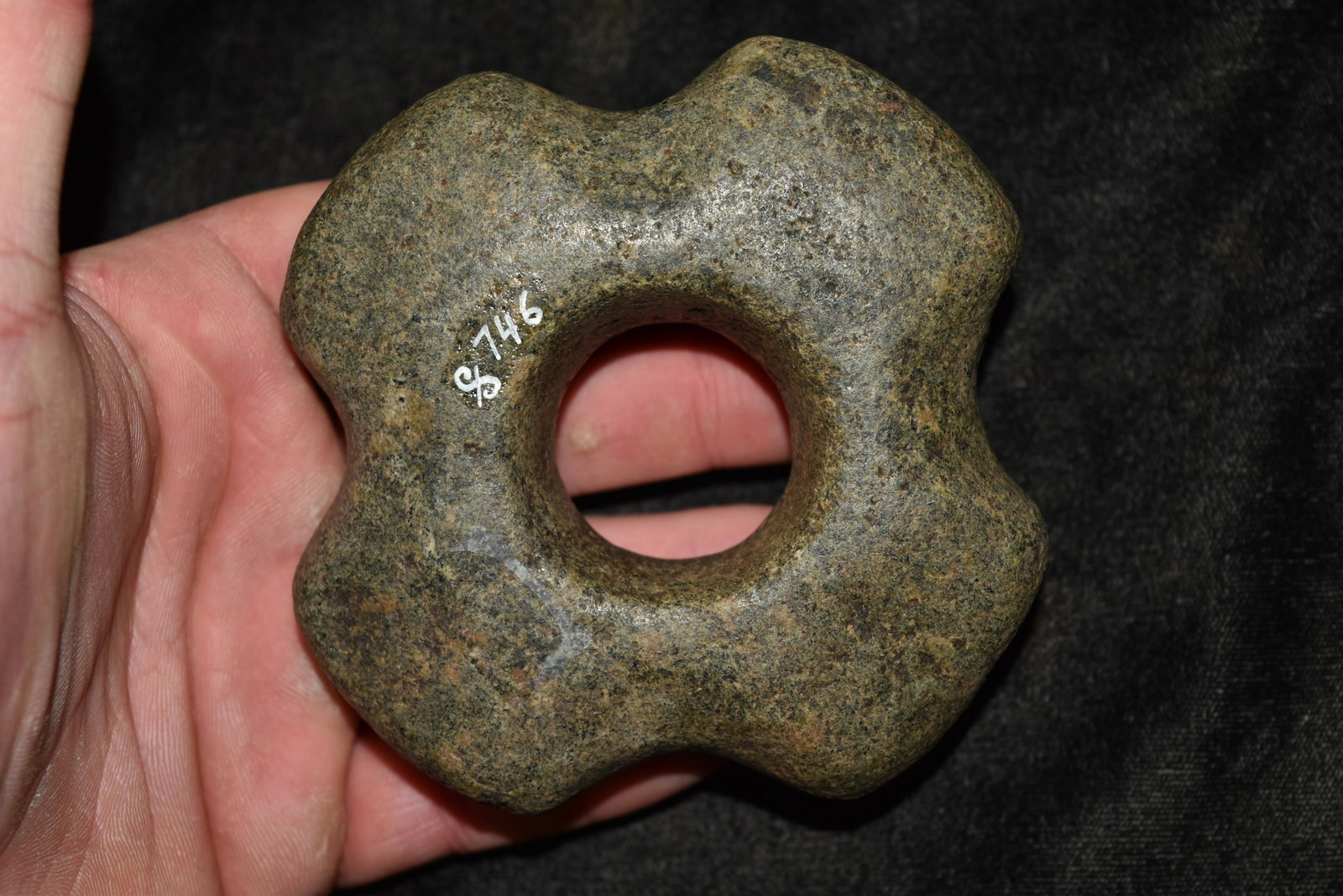 4" Stone Mace Head, Puttera COA, Peru, Inca, Ex Irons,: 4" Stone Mace Head, Puttera COA, Peru, Inca, Ex Irons, Ex Sadofsky, Arrowhead, Native American Artifact