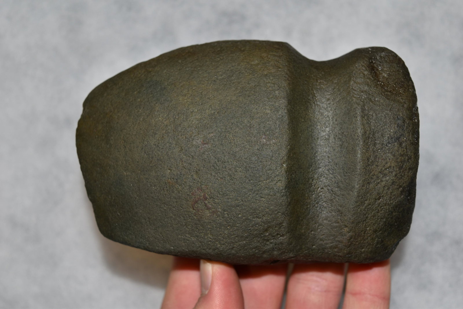 5 3/8" 3/4 Groove Axe, Adams Co, Illinois: 5 3/8" 3/4 Groove Axe, Adams Co, Illinois, Arrowhead, Native American Artifact