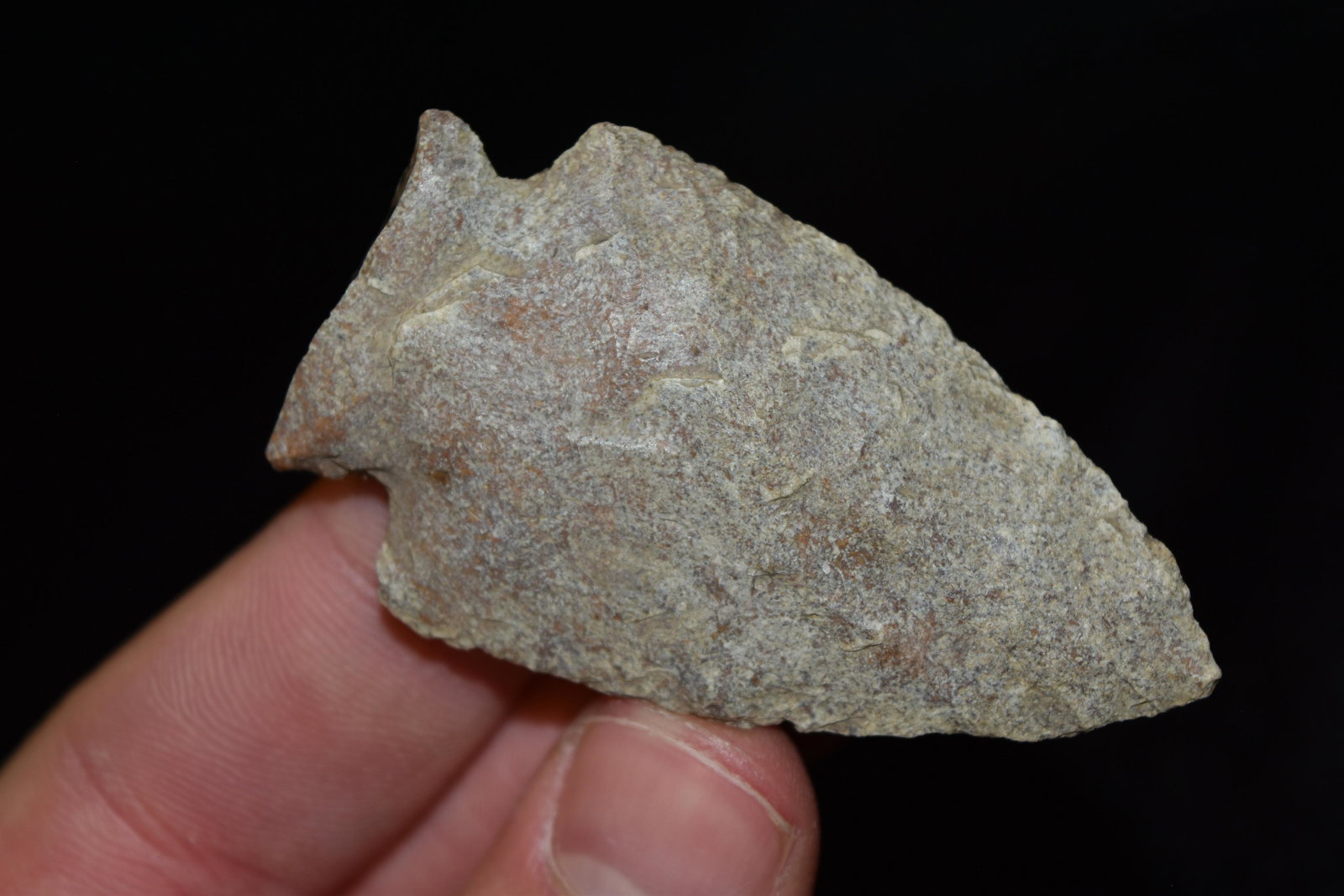 2 3/8" Snap Base Decatur Point, Chocolate Creek Patina,: 2 3/8" Snap Base Decatur Point, Chocolate Creek Patina, FB Rodney Harvey in Clark Co, Missouri, Arrowhead, Native American Artifact