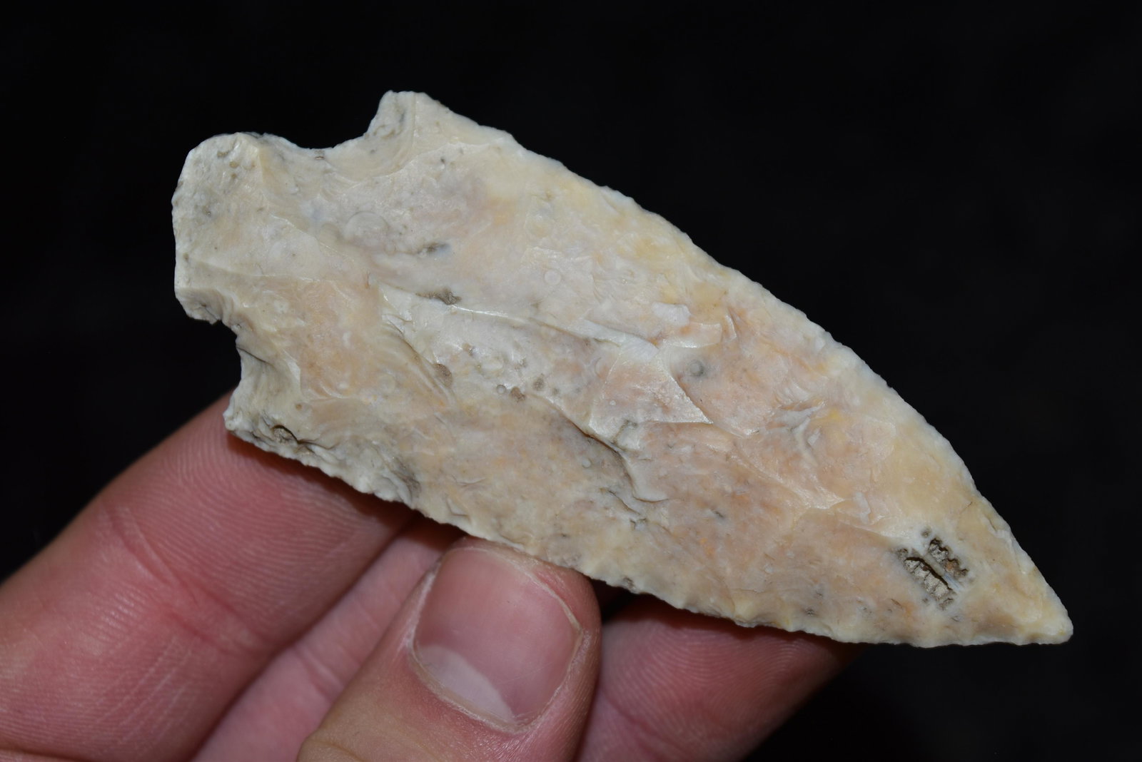 3 5/8" Adena Point, FB Rodney Harvey in Clark Co,: 3 5/8" Adena Point, FB Rodney Harvey in Clark Co, Missouri, Arrowhead, Native American Artifact