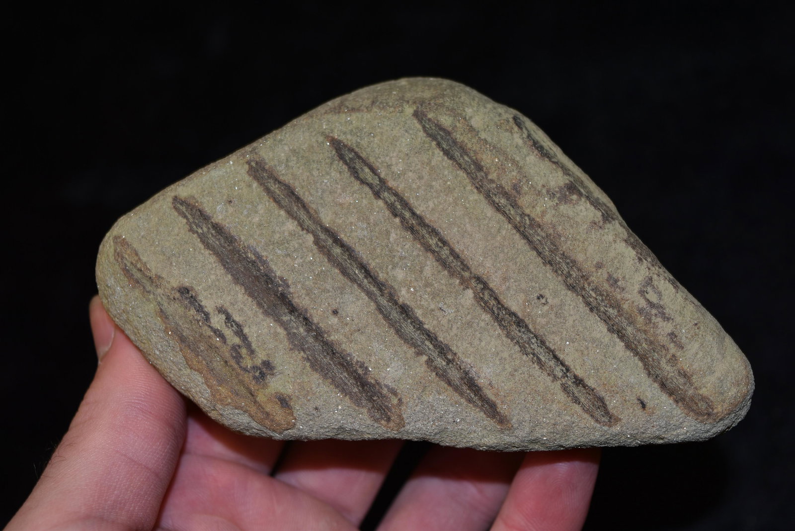5 7/8" Abrading Stone, Historic, Adams Co, Illinois: 5 7/8" Abrading Stone, Historic, Adams Co, Illinois