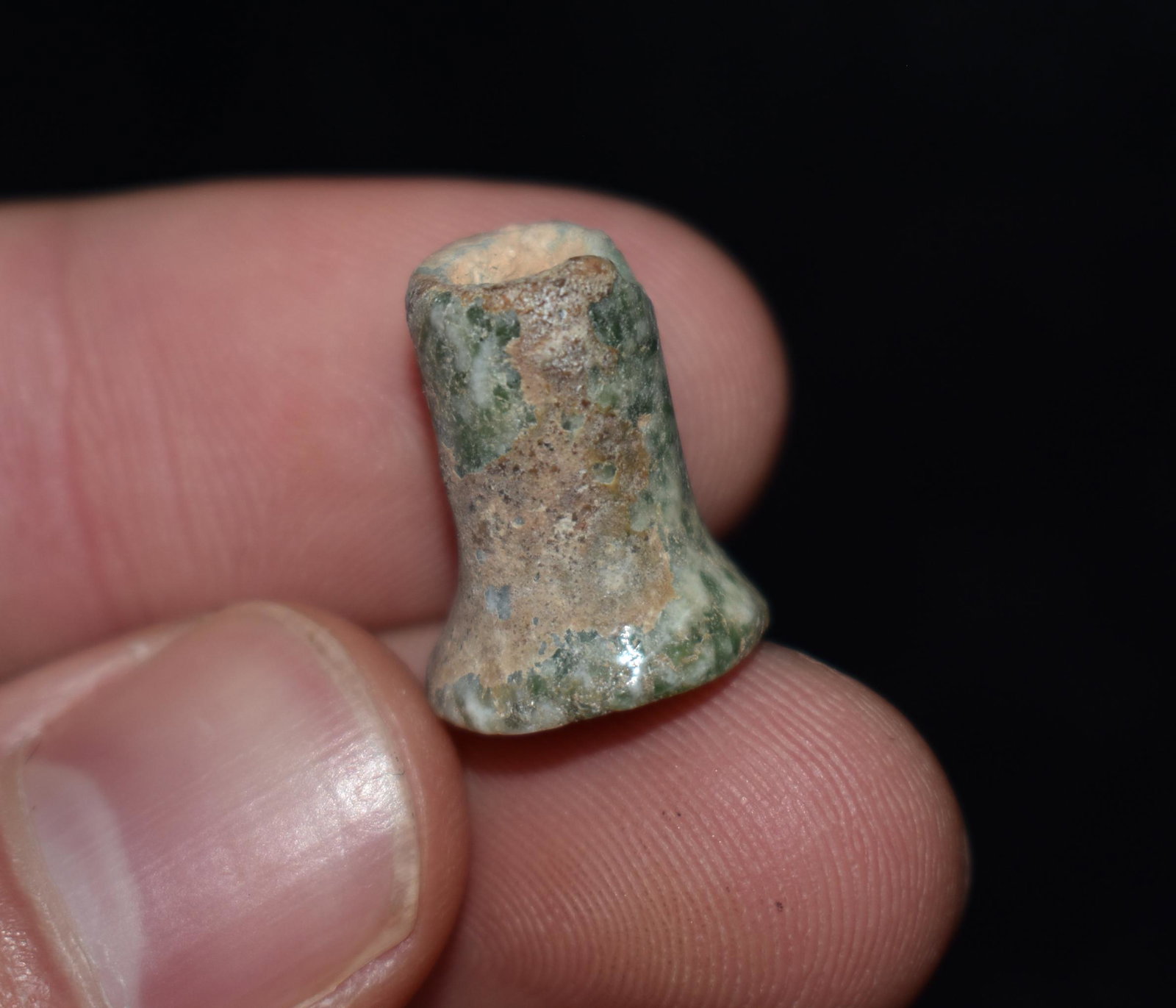 3/4" Pre Columbian Mayan Jade Earspool, Mexico: 3/4" Pre Columbian Mayan Jade Earspool, Mexico