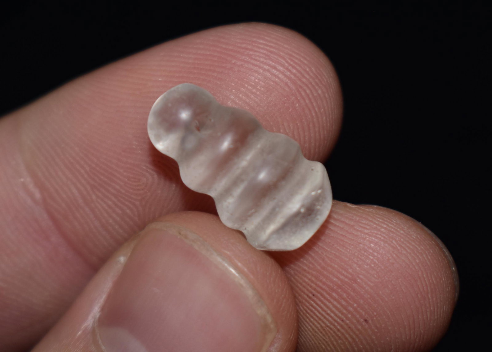 3/4" Pre Columbian Mayan Crystal Quartz Pendant, Mexico: 3/4" Pre Columbian Mayan Crystal Quartz Pendant, Mexico