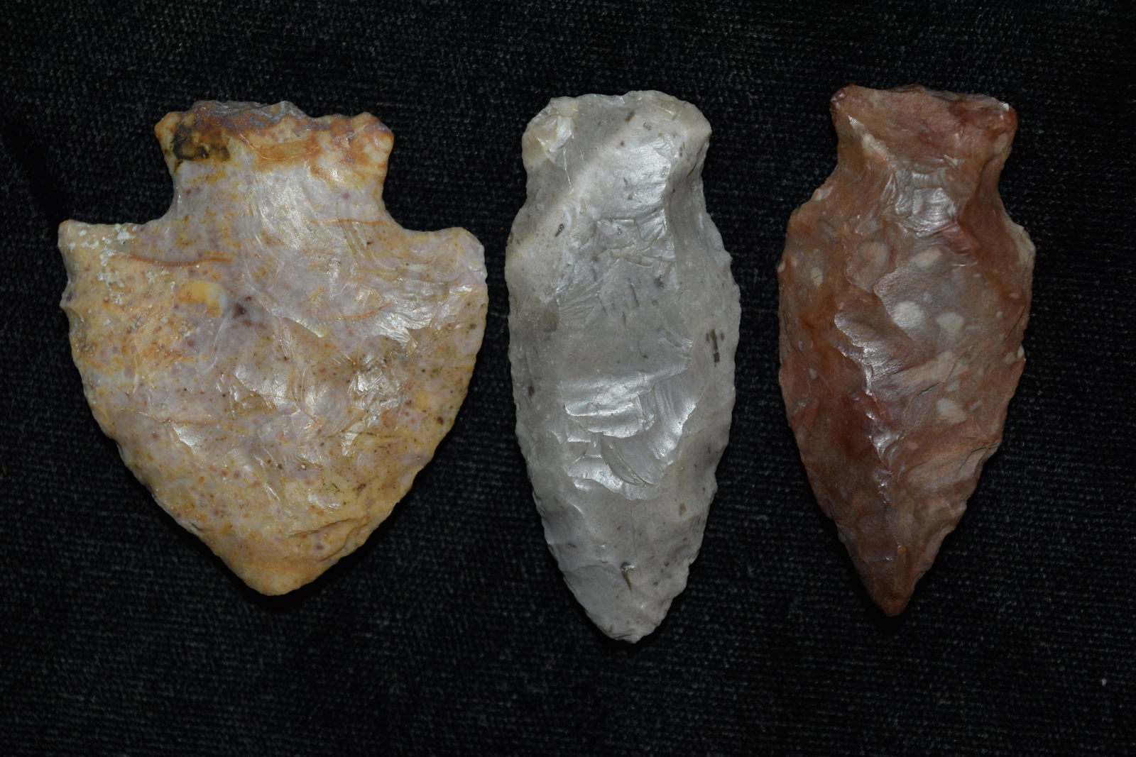 Lot of 3 Woodland Points, Iowa, Native American (1 of 3)