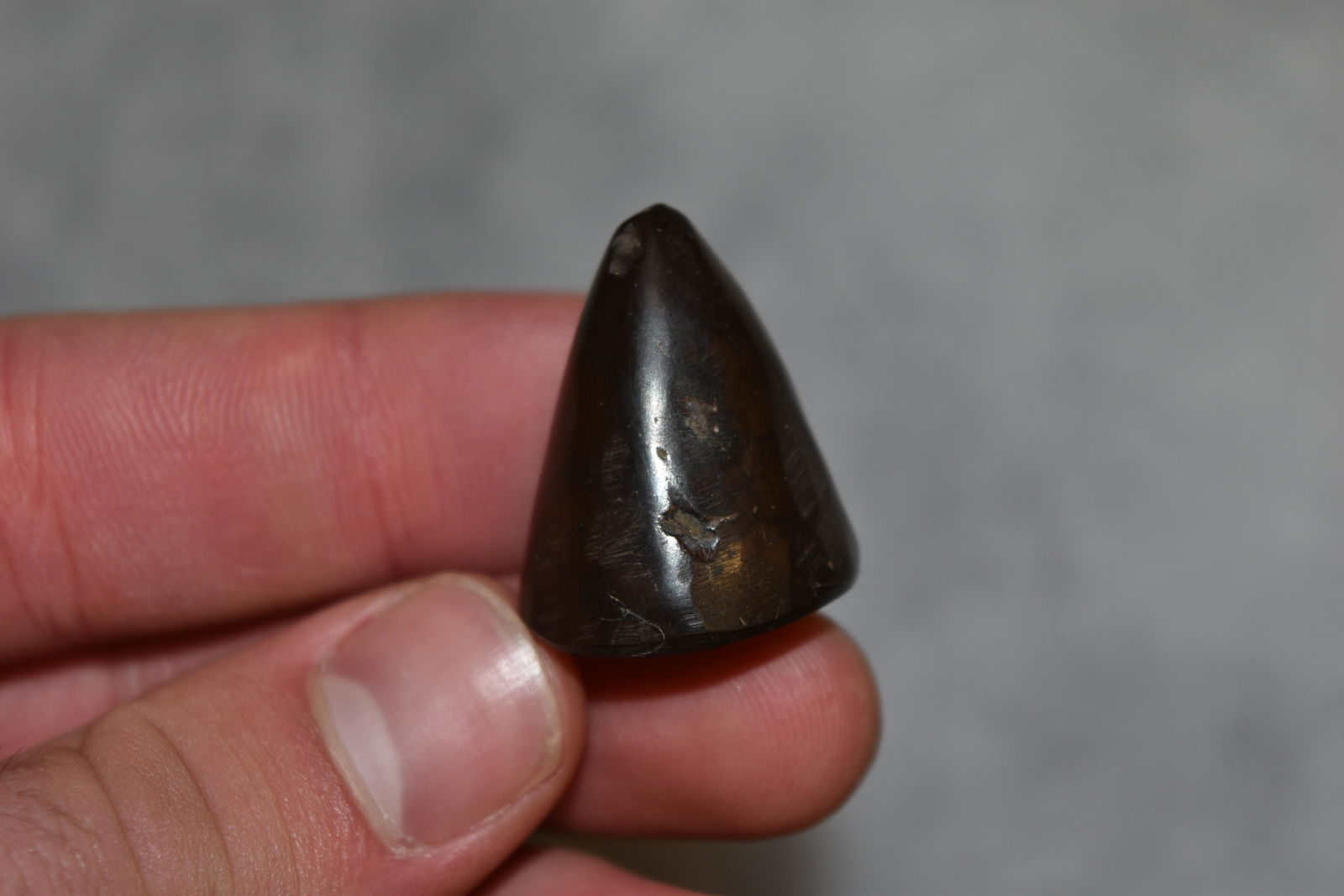 1 1/8" Hematite Cone, Iowa, Native American Arrowhead, (1 of 5)
