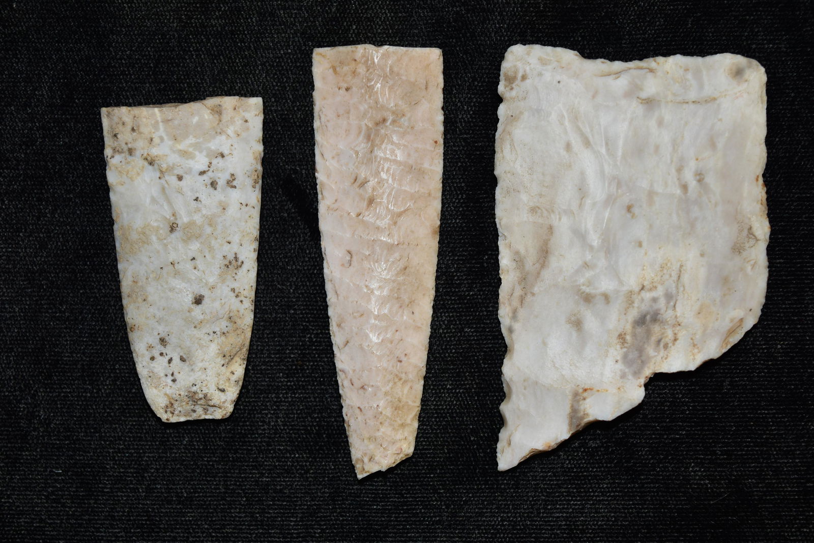 Lot of 3 Heartbreaker Paleo Points, Van Buren Co, Iowa, (1 of 3)