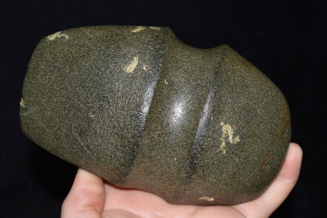 6 5/8" 3/4 Groove Fluted Porphyry Axe, Iowa, Native (1 of 8)