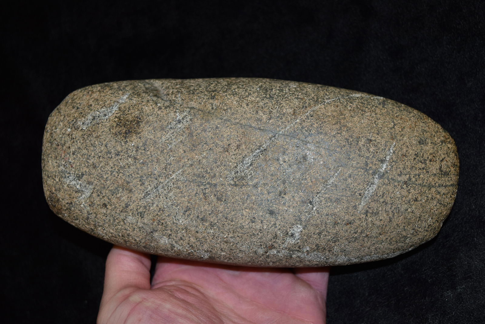 8 3/4" Celt, Appears to be used as Nutting Stone on (1 of 6)