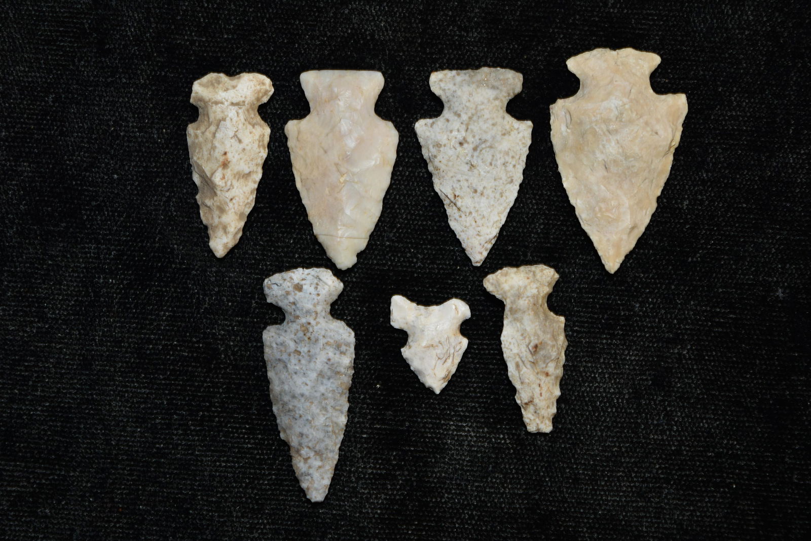 Lot of 7 Bird Points, Largest 1 3/8" Van Buren Co, (1 of 4)