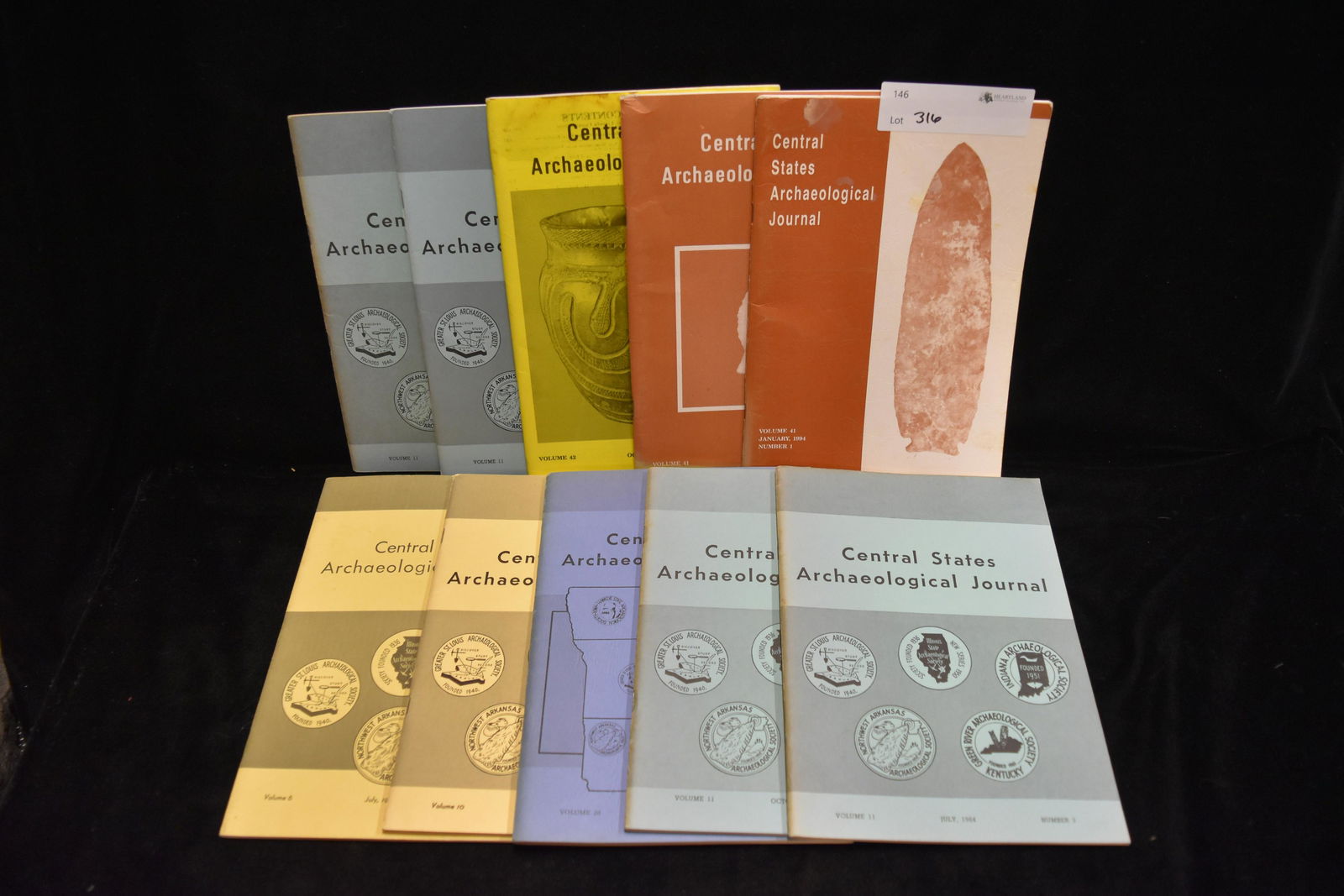Lot of 10 Central States Archaeological Journal (1 of 2)