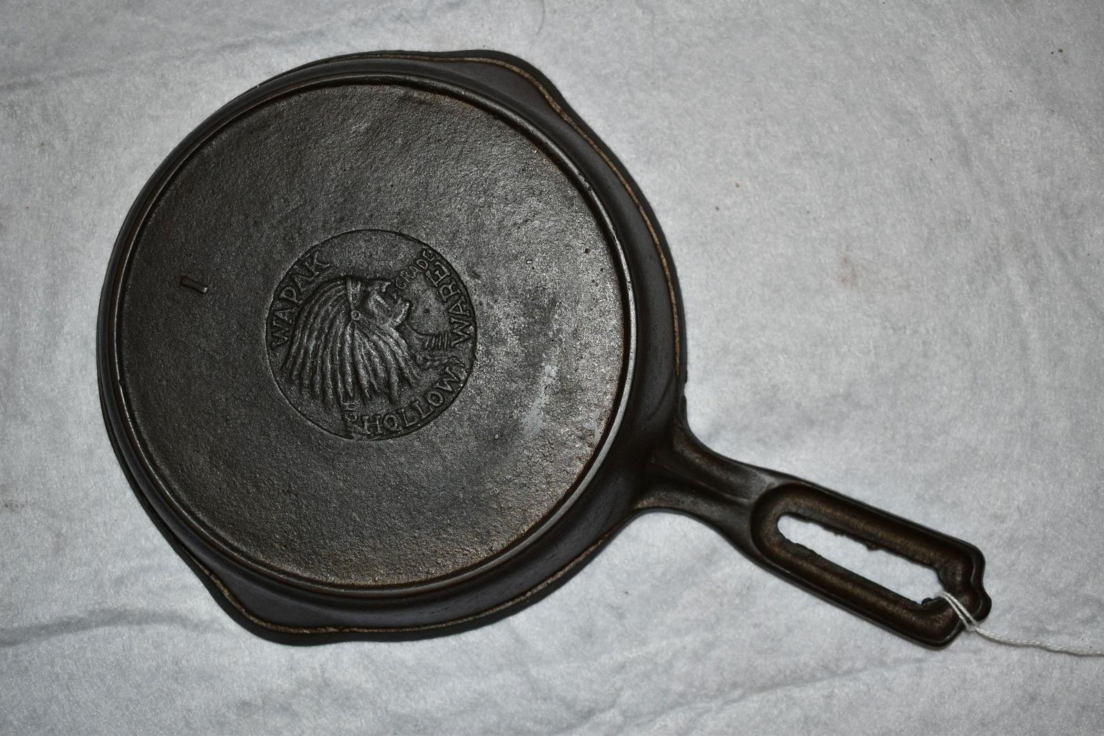 #3 Indian Wapak Cast Iron Skillet, Crisp Logo, (1 of 7)