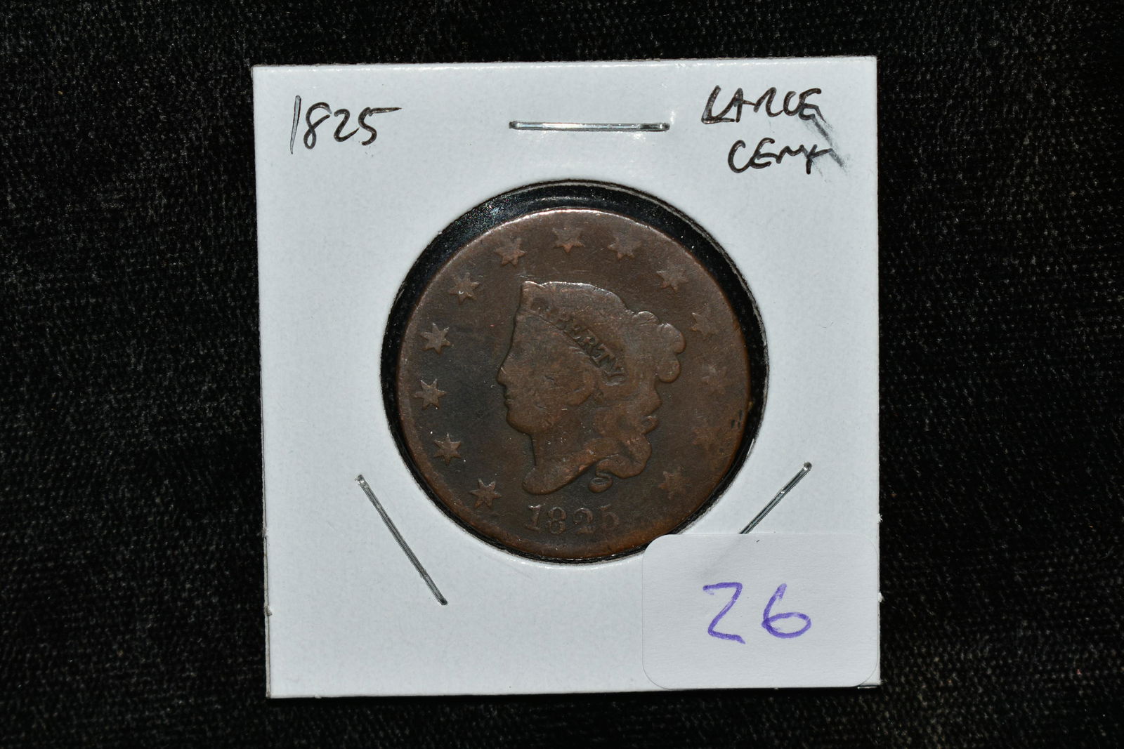 1825 LARGE CENT, EARLY US COIN, PENNY (1 of 2)