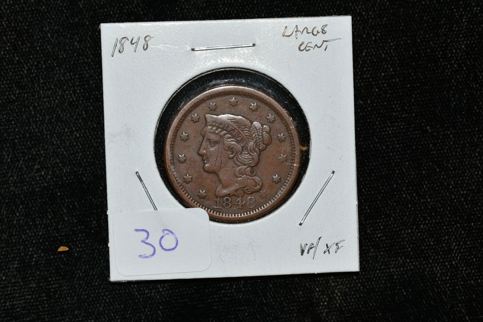 1848 LARGE CENT, EARLY US COIN, PENNY (1 of 2)
