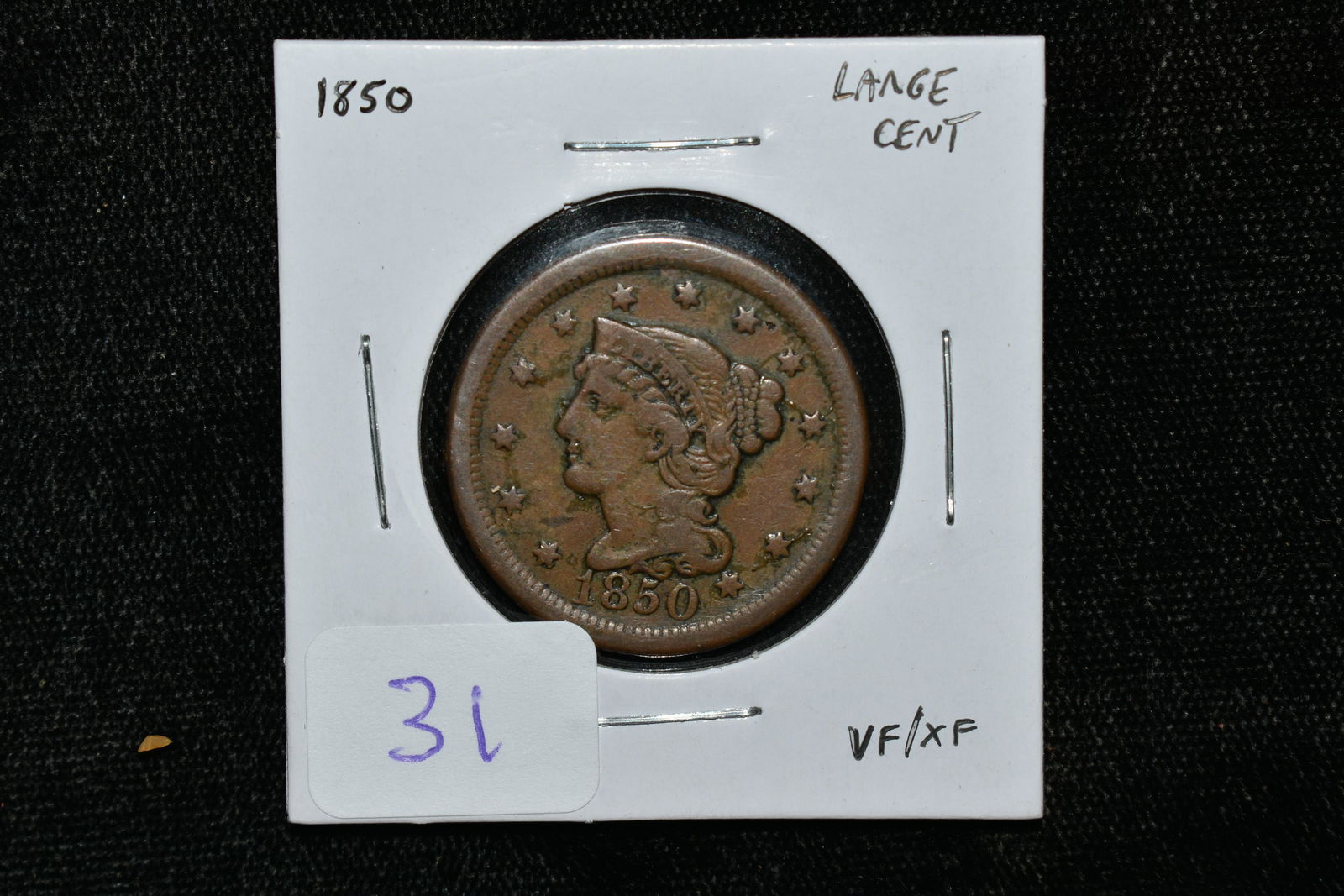 1850 LARGE CENT, EARLY US COIN, PENNY (1 of 2)