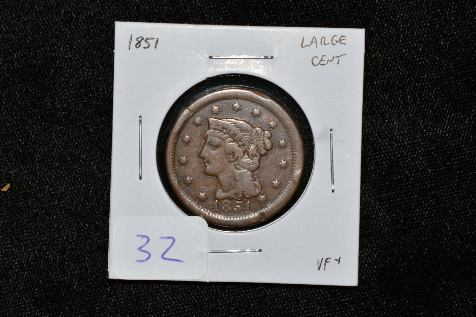 1851 LARGE CENT, EARLY US COIN, PENNY (1 of 2)
