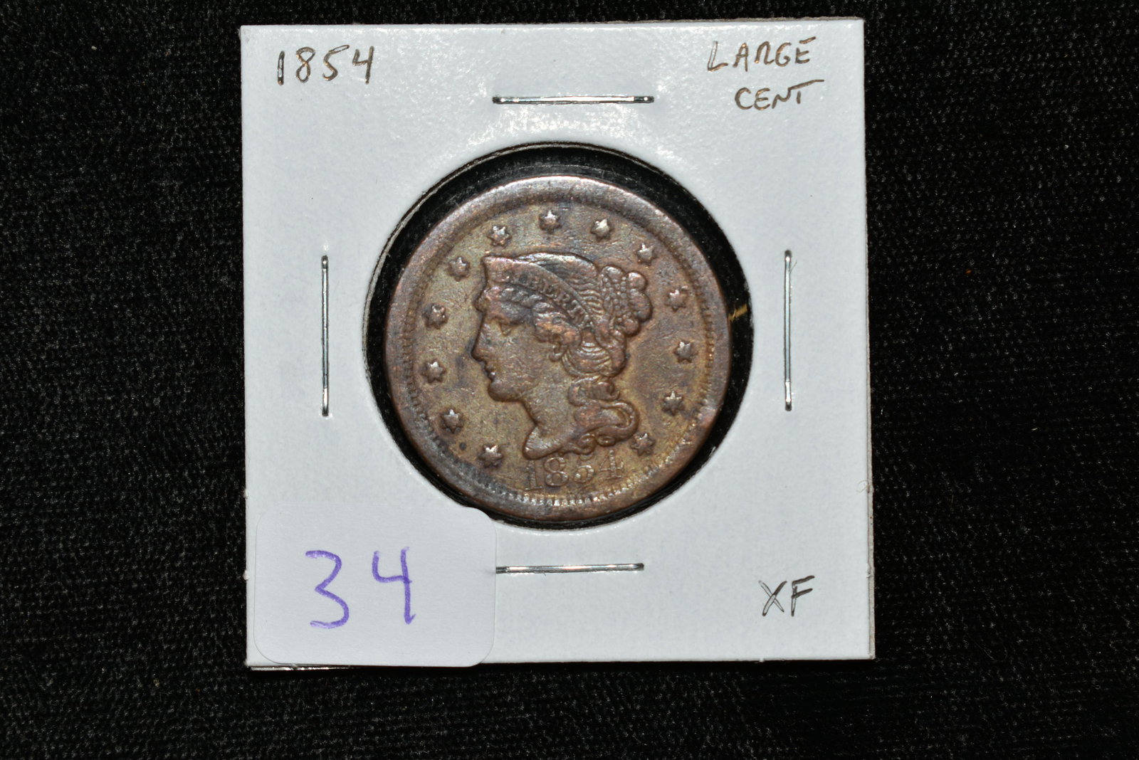 1854 LARGE CENT, EARLY US COIN, PENNY (1 of 2)