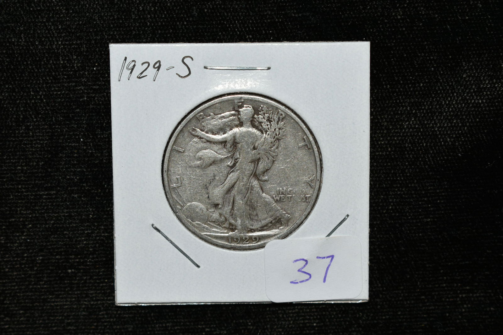 1929-S WALKING LIBERTY SILVER HALF DOLLAR (1 of 2)