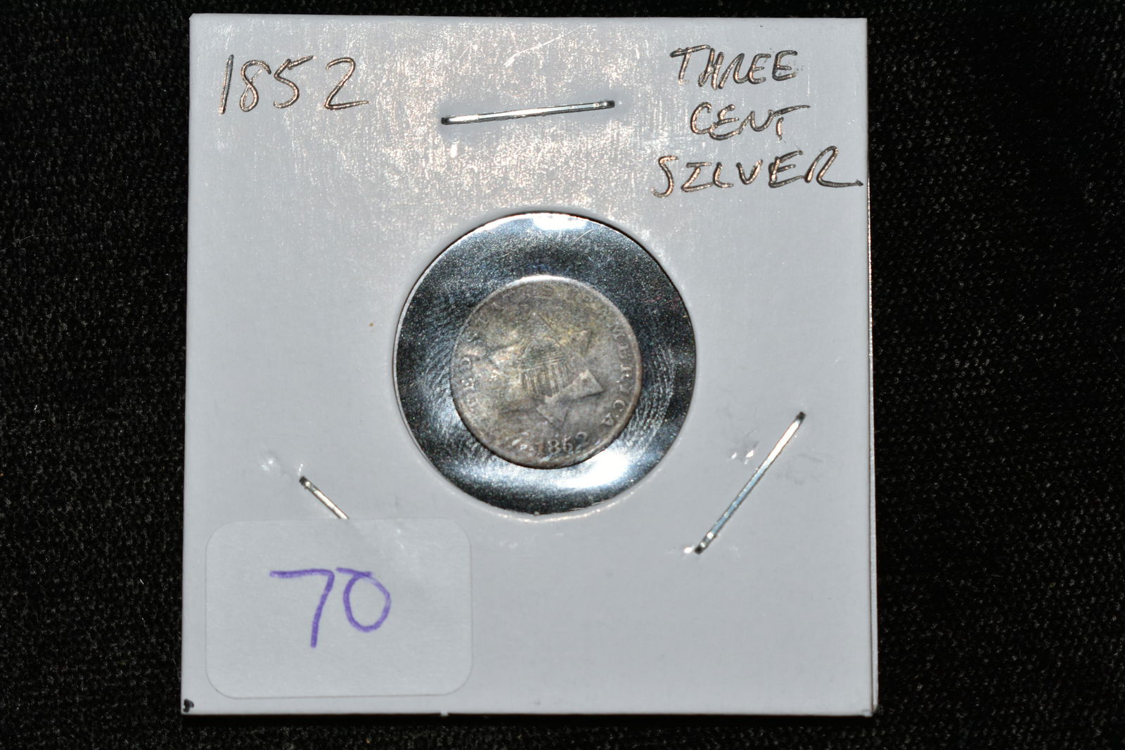 1852 THREE CENT SILVER, EARLY US COIN (1 of 2)