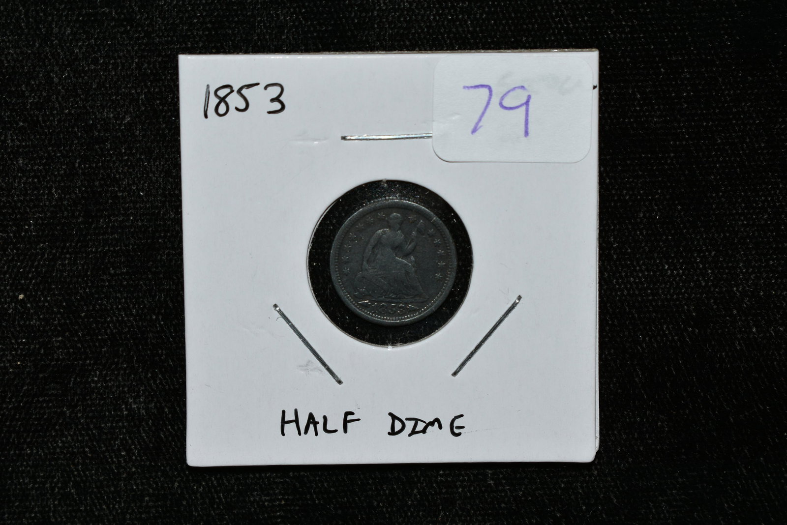 1853 SEATED LIBERTY SILVER HALF DIME (1 of 2)