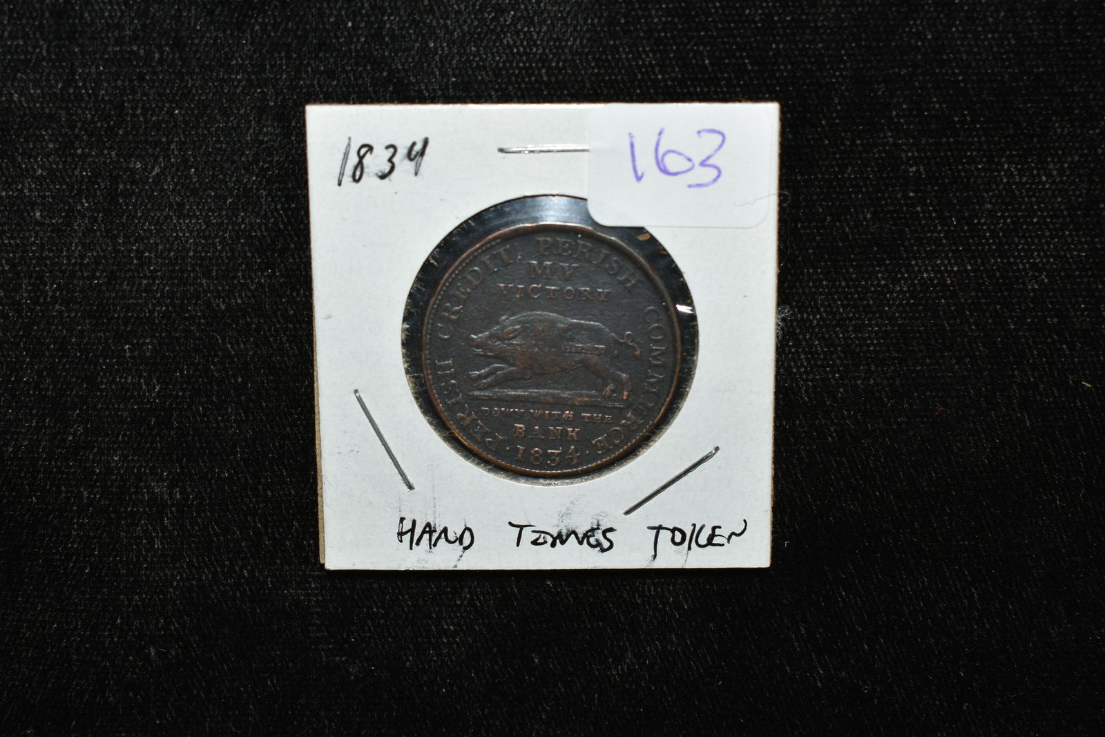1834 HARD TIMES TOKEN (1 of 2)