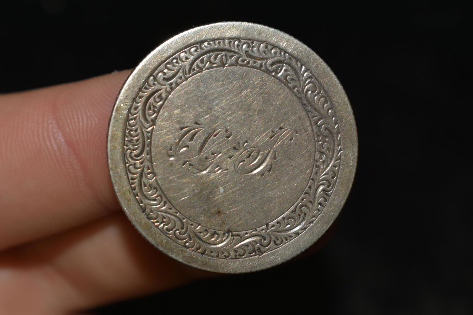 1839-91 SILVER SEATED LIBERTY HALF DOLLAR LOVE TOKEN (1 of 3)