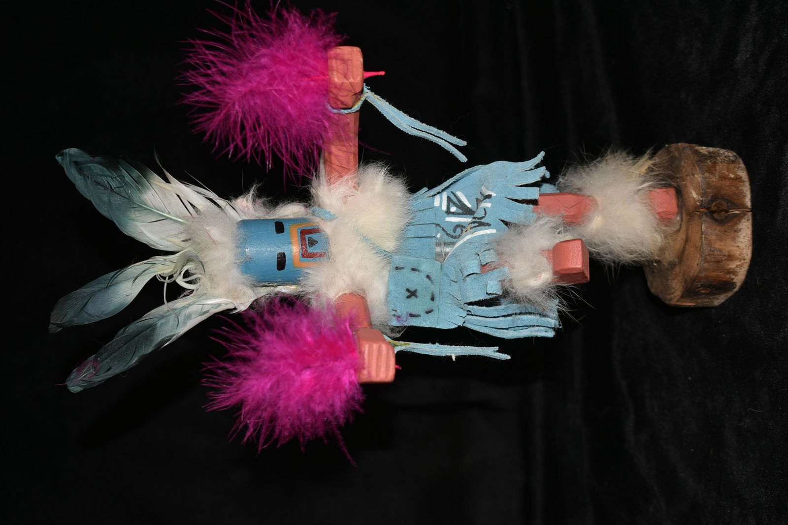 12" Kachina Doll, Signed by Blue Sky Authentic Native: 12" Kachina Doll, Signed by Blue Sky Authentic Native American Artifact